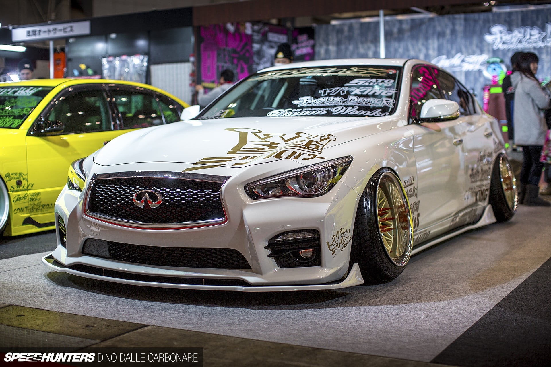incidental people, car show, headlight, Tokyo, land vehicle, city, stationary, sports car, transportation, modified, mustang, reflection, selective focus, HD Wallpaper