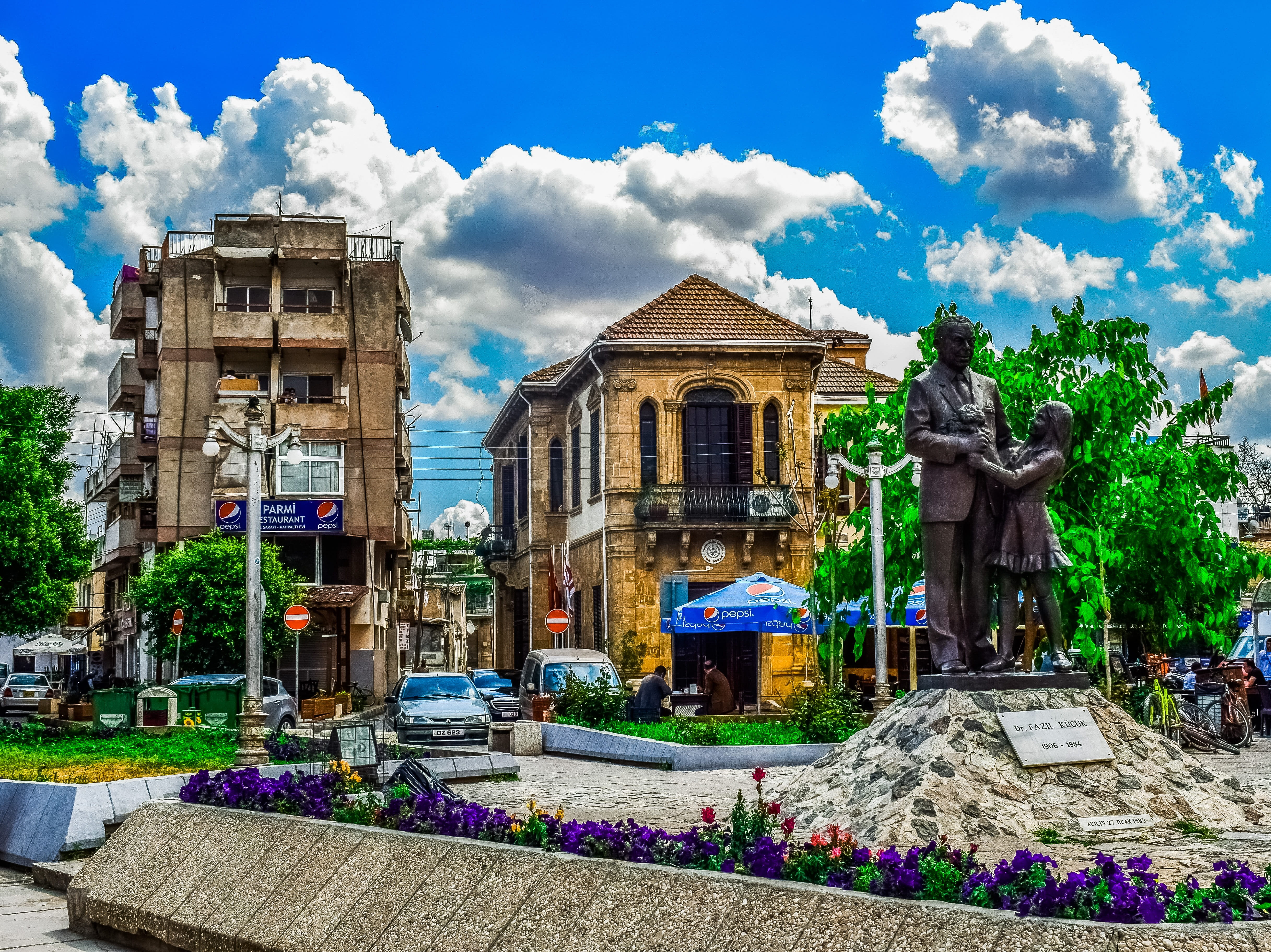human representation, no people, art and craft, square, nicosia, day, lefkosia, nature, creativity, representation, cloud - sky, flowering plant, plant, HD Wallpaper