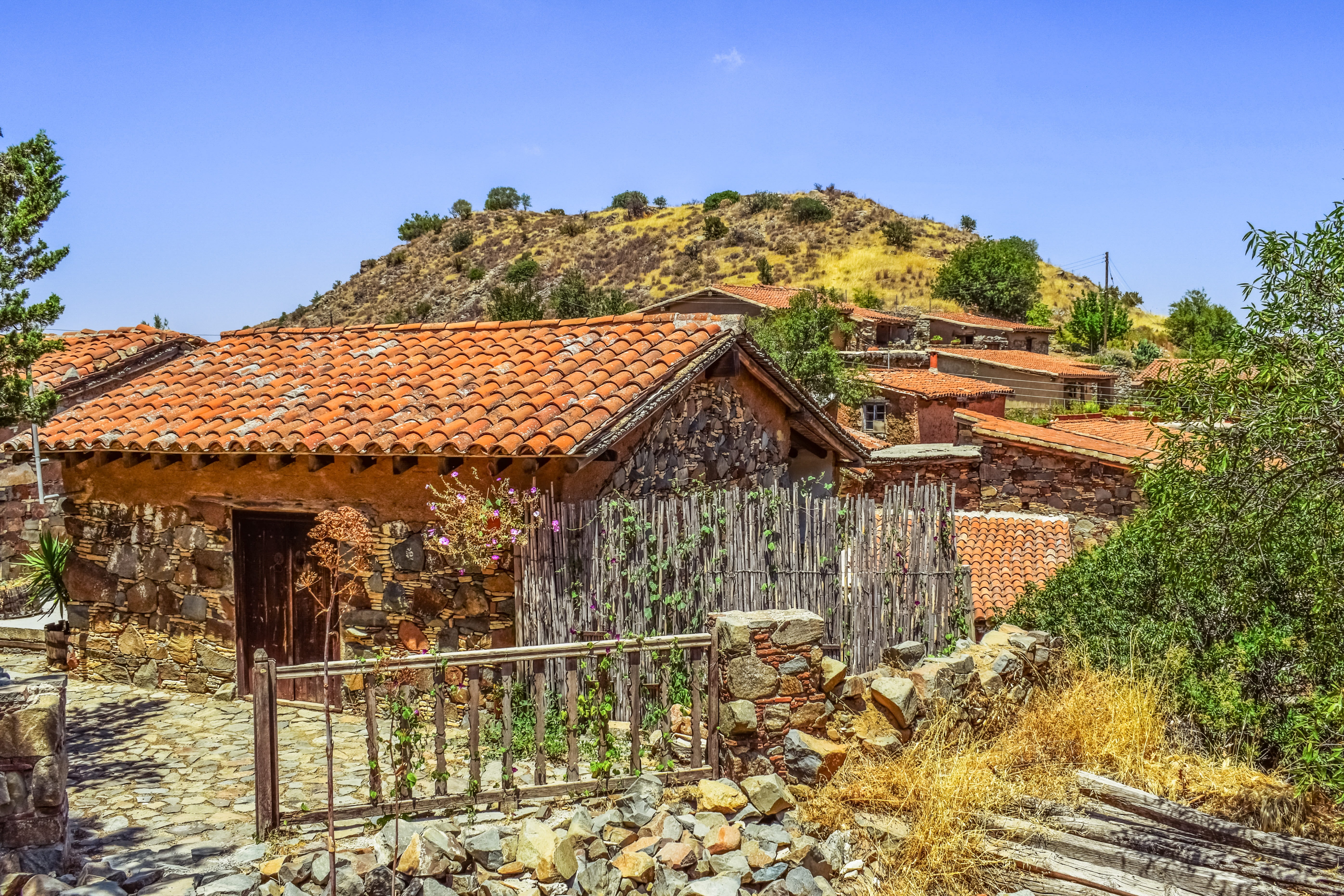 community, roof, outdoors, nicosia district, traditional, old, built structure, village, nature, deserted, mediterranean, brown, near, world heritage, scenery, HD Wallpaper