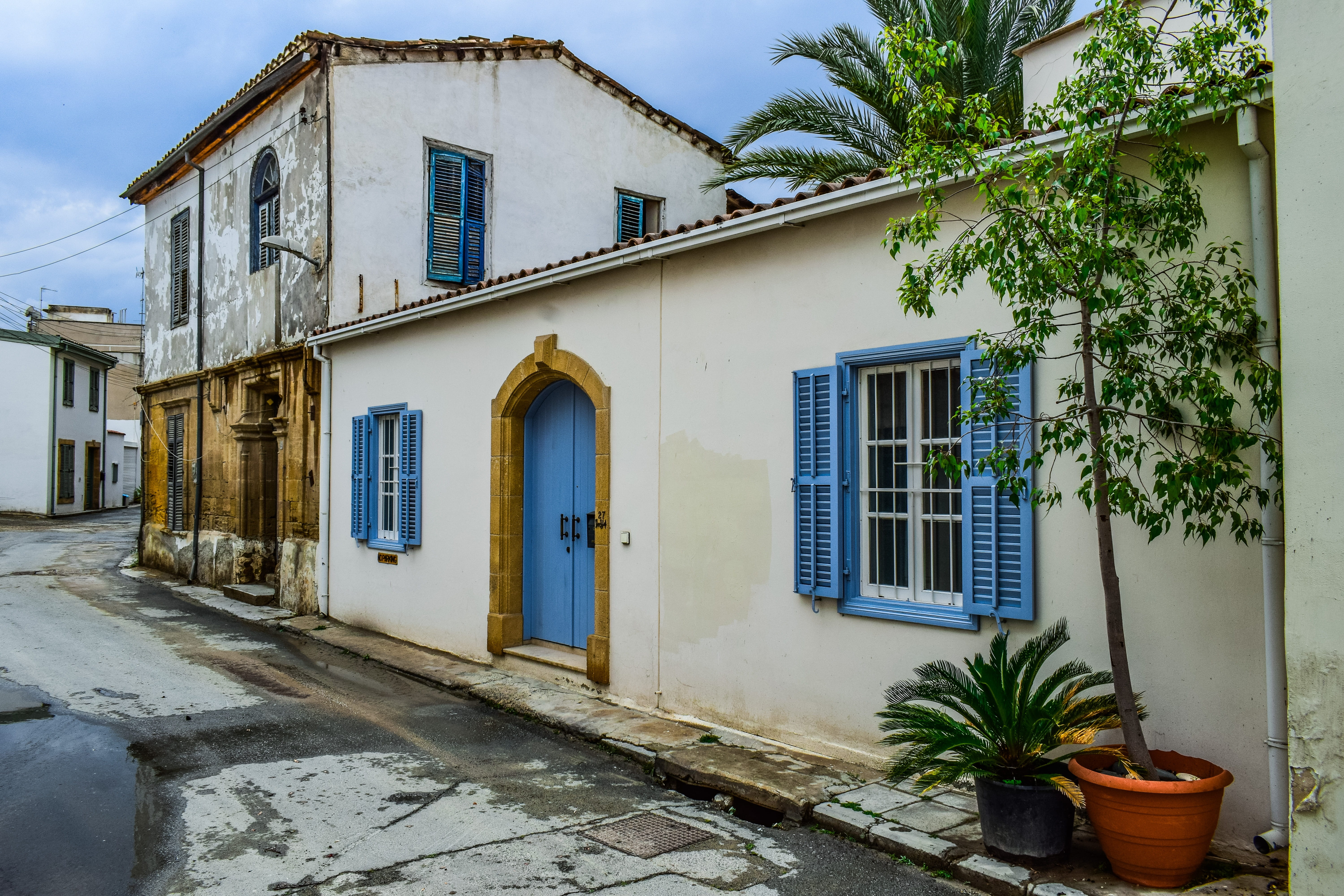 facade, house, city, tree, no people, 5K, street, old, nature, traditional, outdoors, plant, plants, windows, residential district, door, brown, day, surrounded, HD Wallpaper