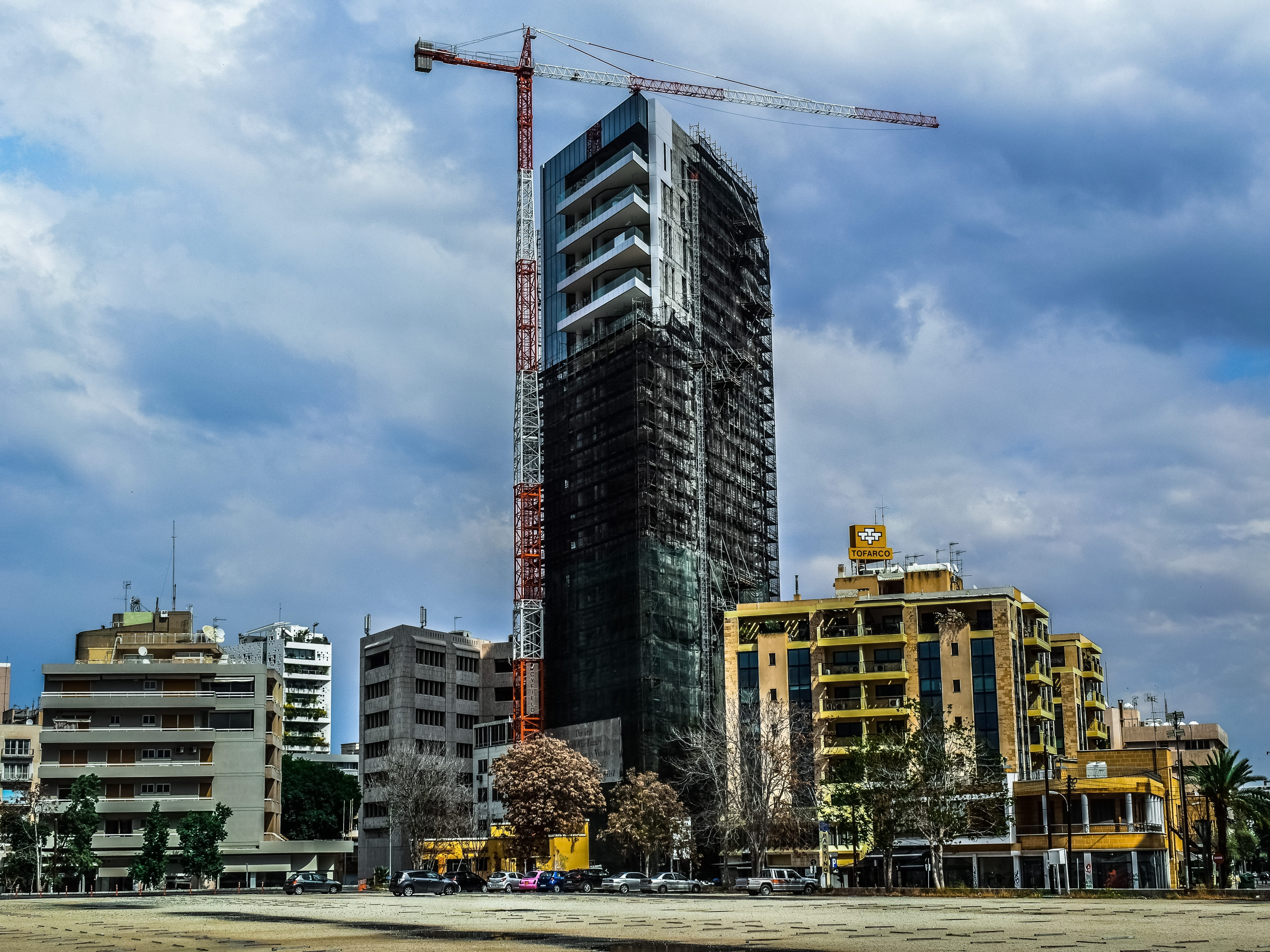 outdoors, construction industry, development, cyprus, apartment, no people, construction equipment, travel, 4K, incomplete, built structure, low angle view, HD Wallpaper