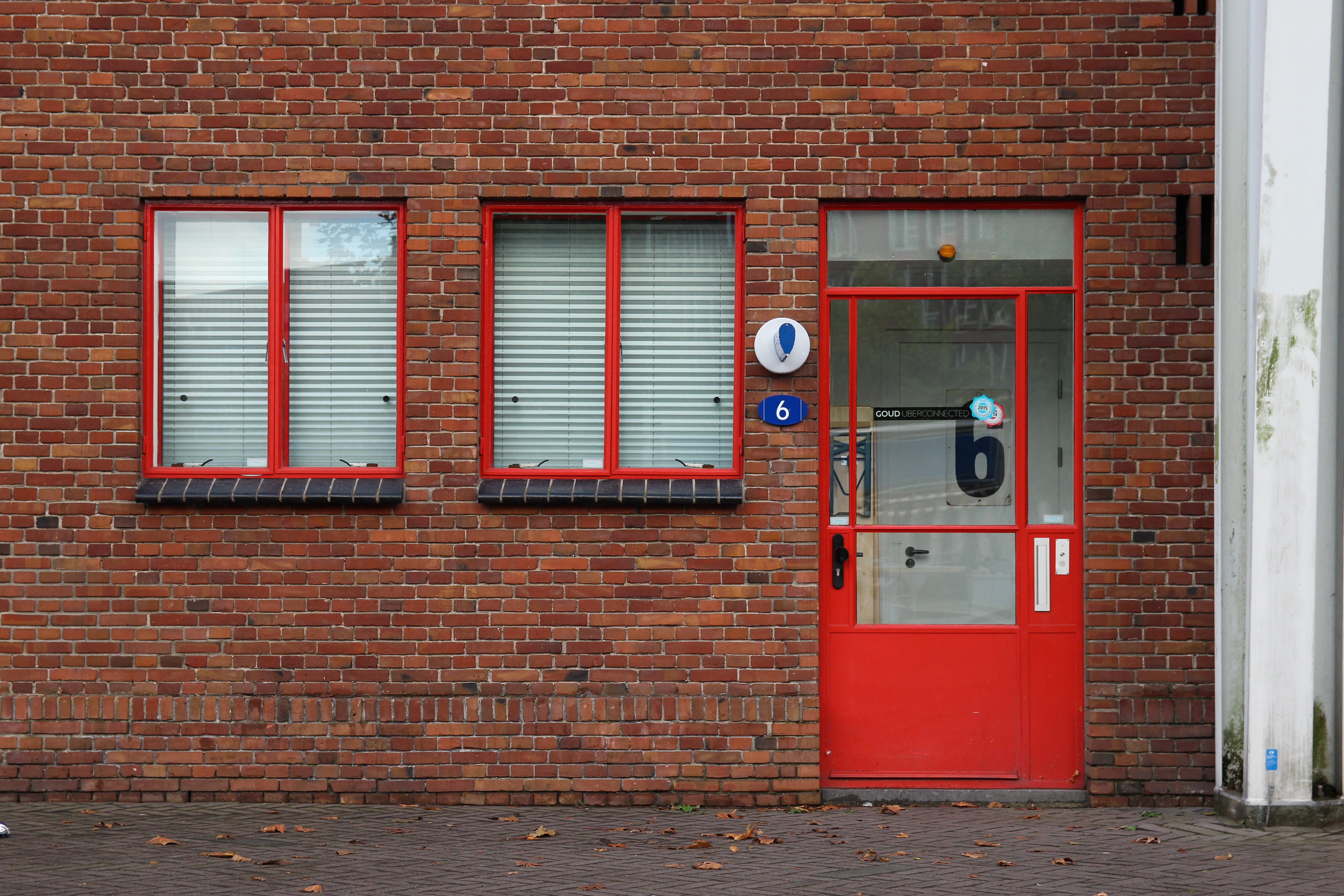 red, shutter, window, security, walkway, stadium, brick, meal, outdoors, fire hose, food, wall - building feature, entrance, 4K, safety, amsterdam, building, HD Wallpaper
