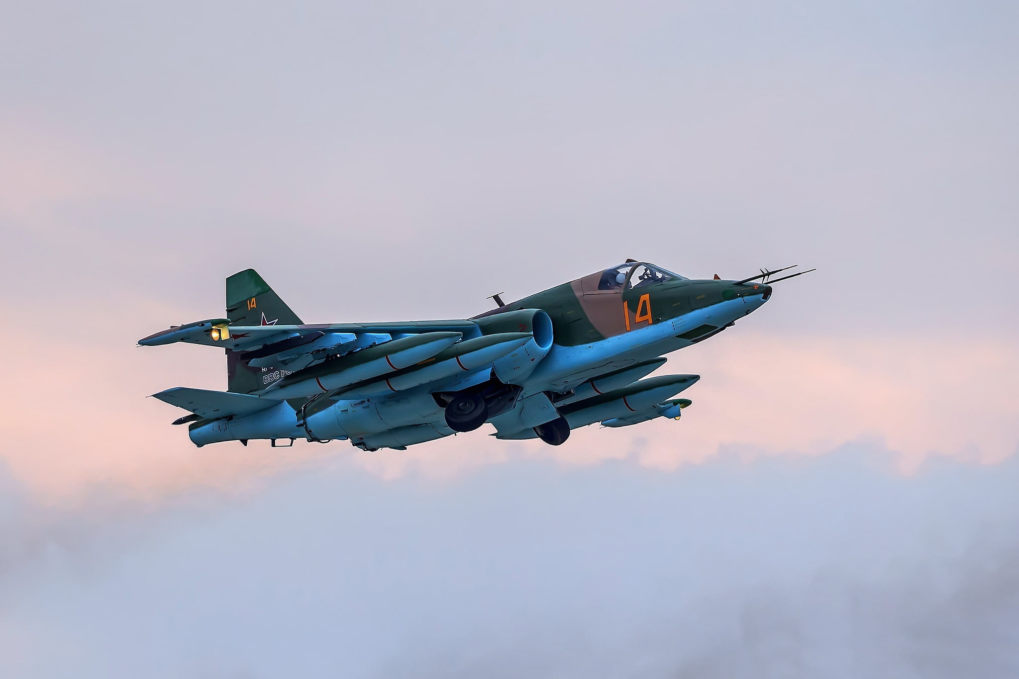 The Russian air force, 1080P, attack, Frogfoot, Su-25, HD Wallpaper