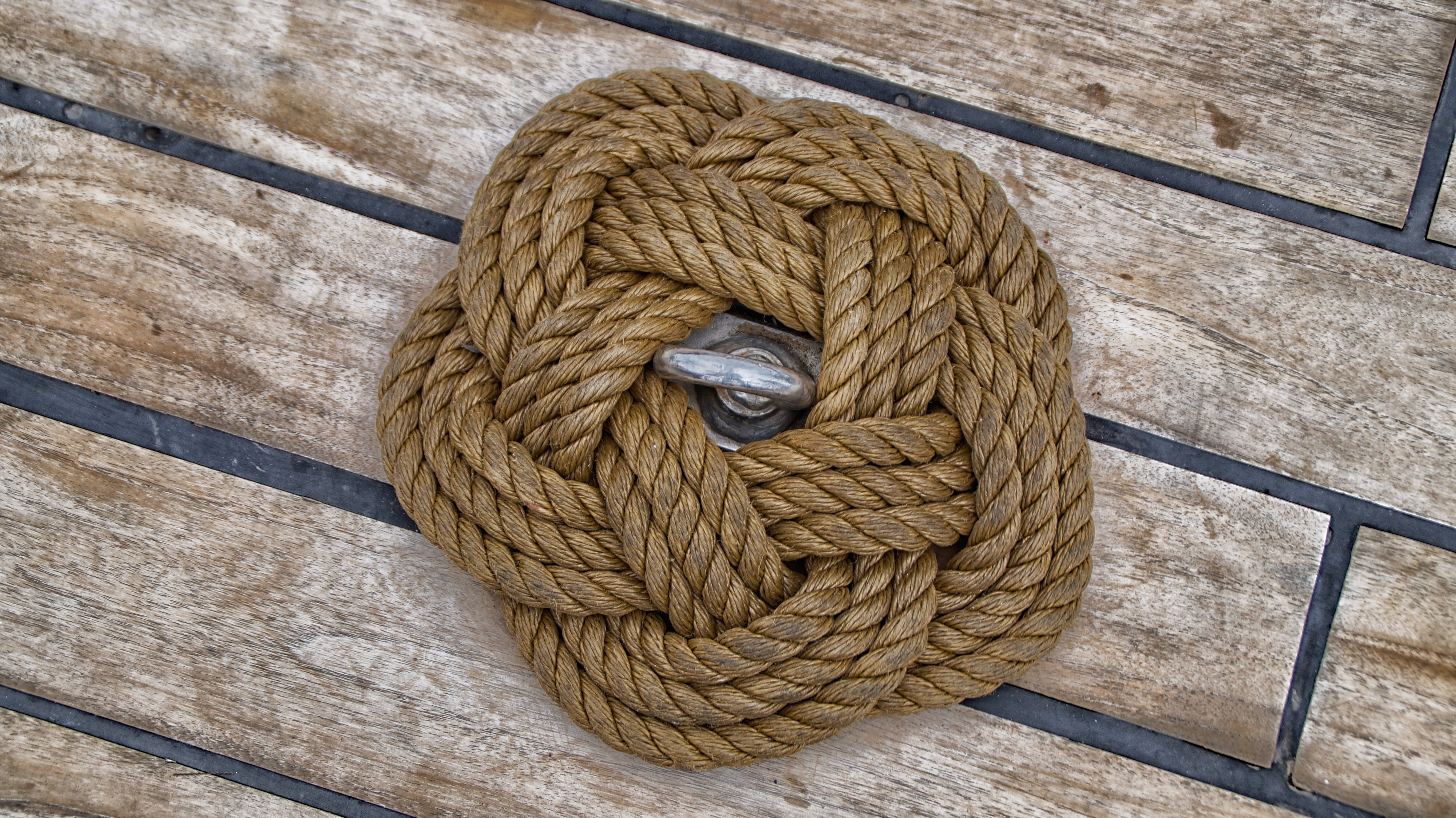 pattern, strength, Rigging, material, textile, Ship, boat, Deck, plank, high angle view, ball of wool, brown, indoors, still life, table, wood - material, HD Wallpaper