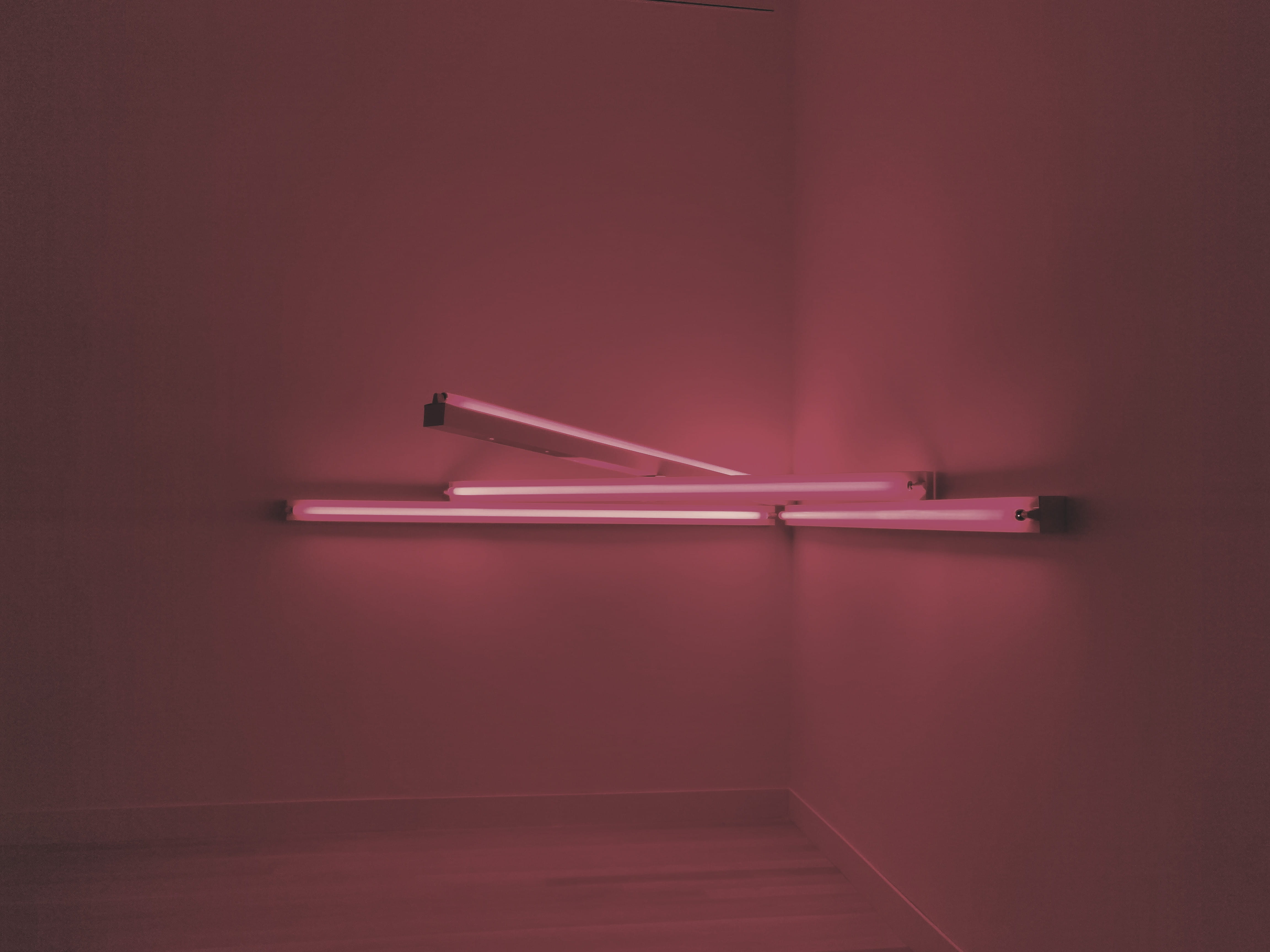 pen, indoors, wall - building feature, pink lights, fluorescent, single object, pink background, flourescent, domestic room, lights, close-up, red, 4K, HD Wallpaper
