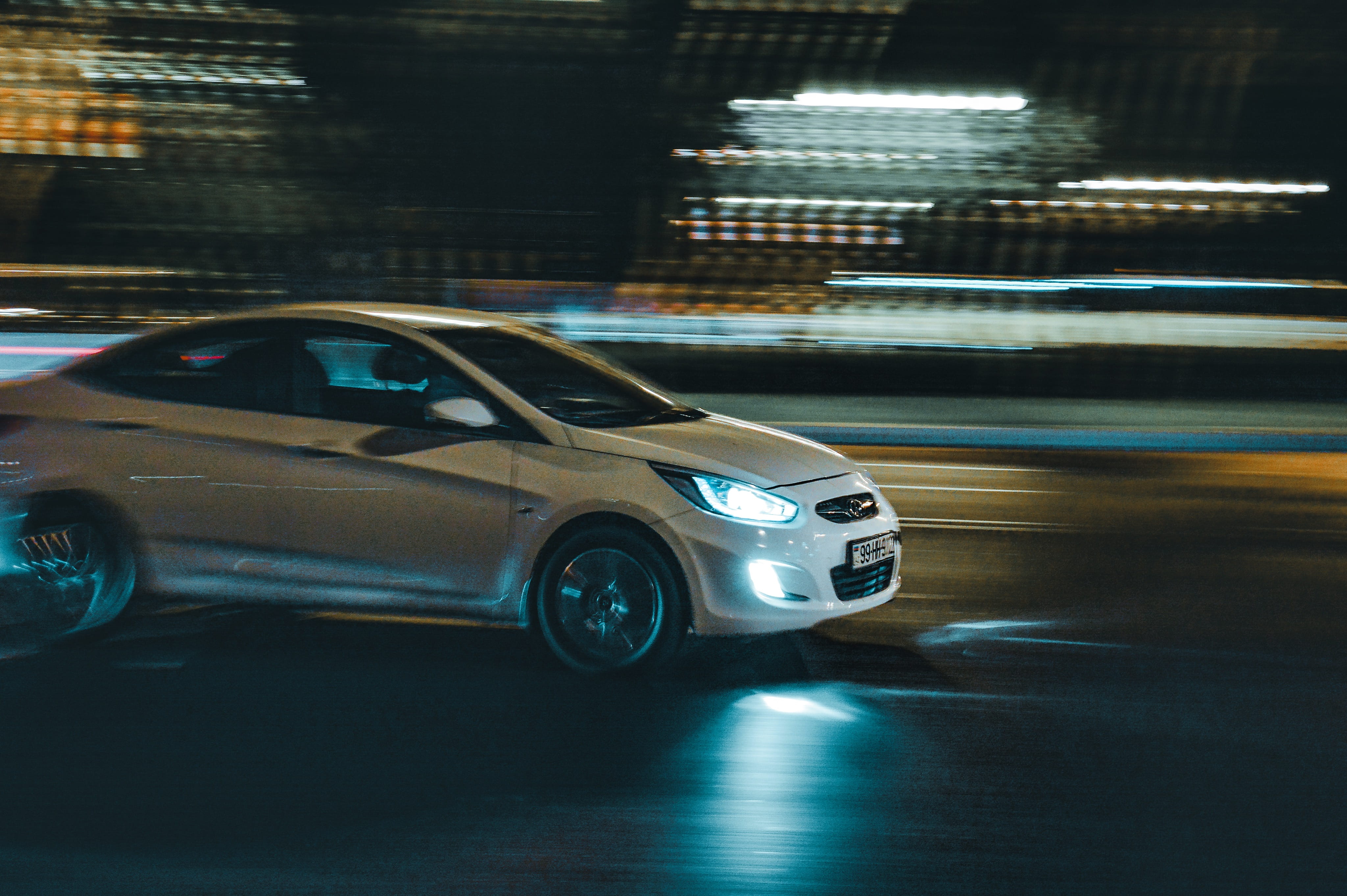hyundai, car, wheel, tarmac, no people, asphalt, automobile, vehicle, speed, transportation, white, architecture, on the move, time, gilan province, car wheel, HD Wallpaper