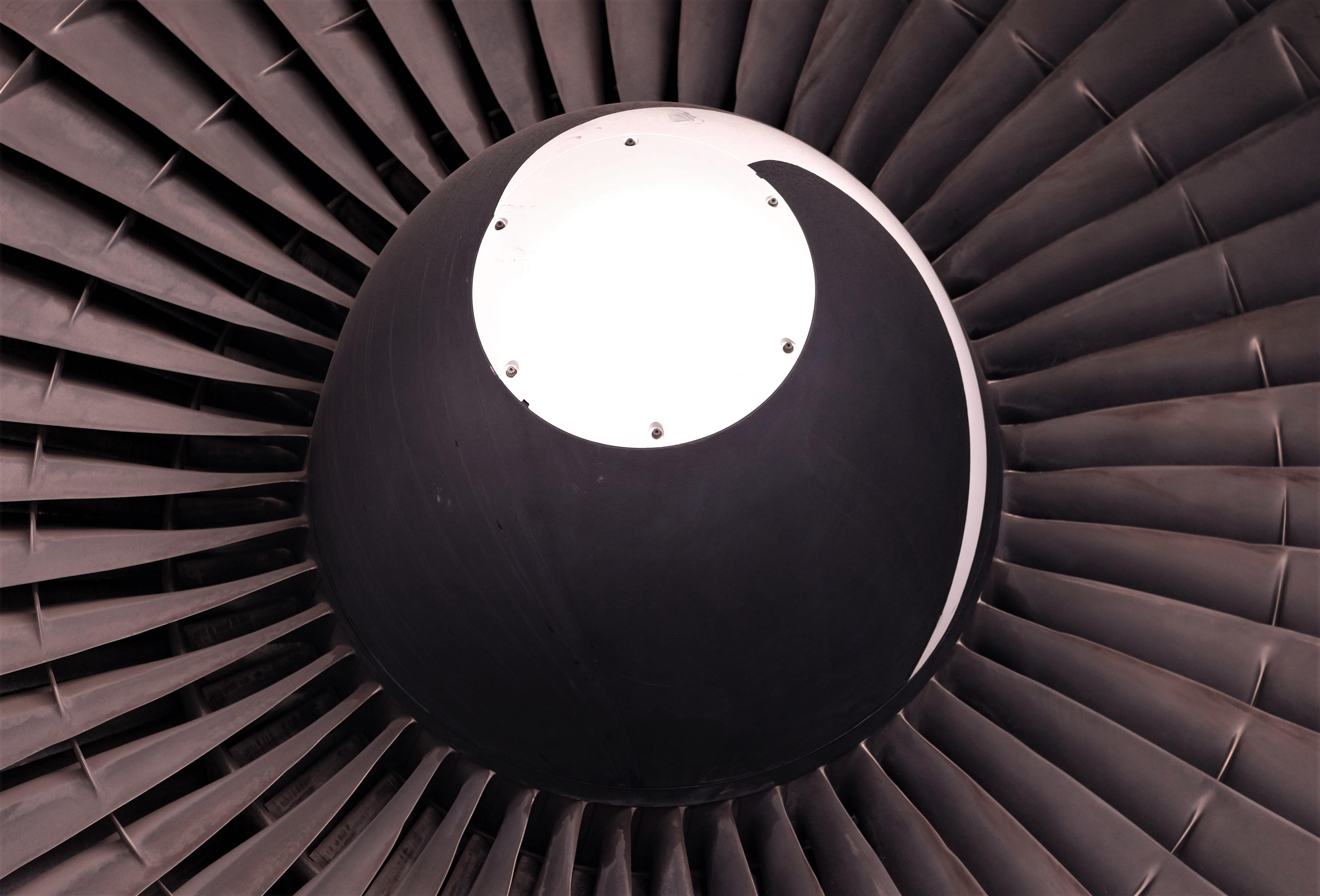 ceiling, technology, machine, air vehicle, aircraft, motor, close-up, prison, spiral, 4K, metal, design, turbine engine, lighting equipment, jet engine, HD Wallpaper