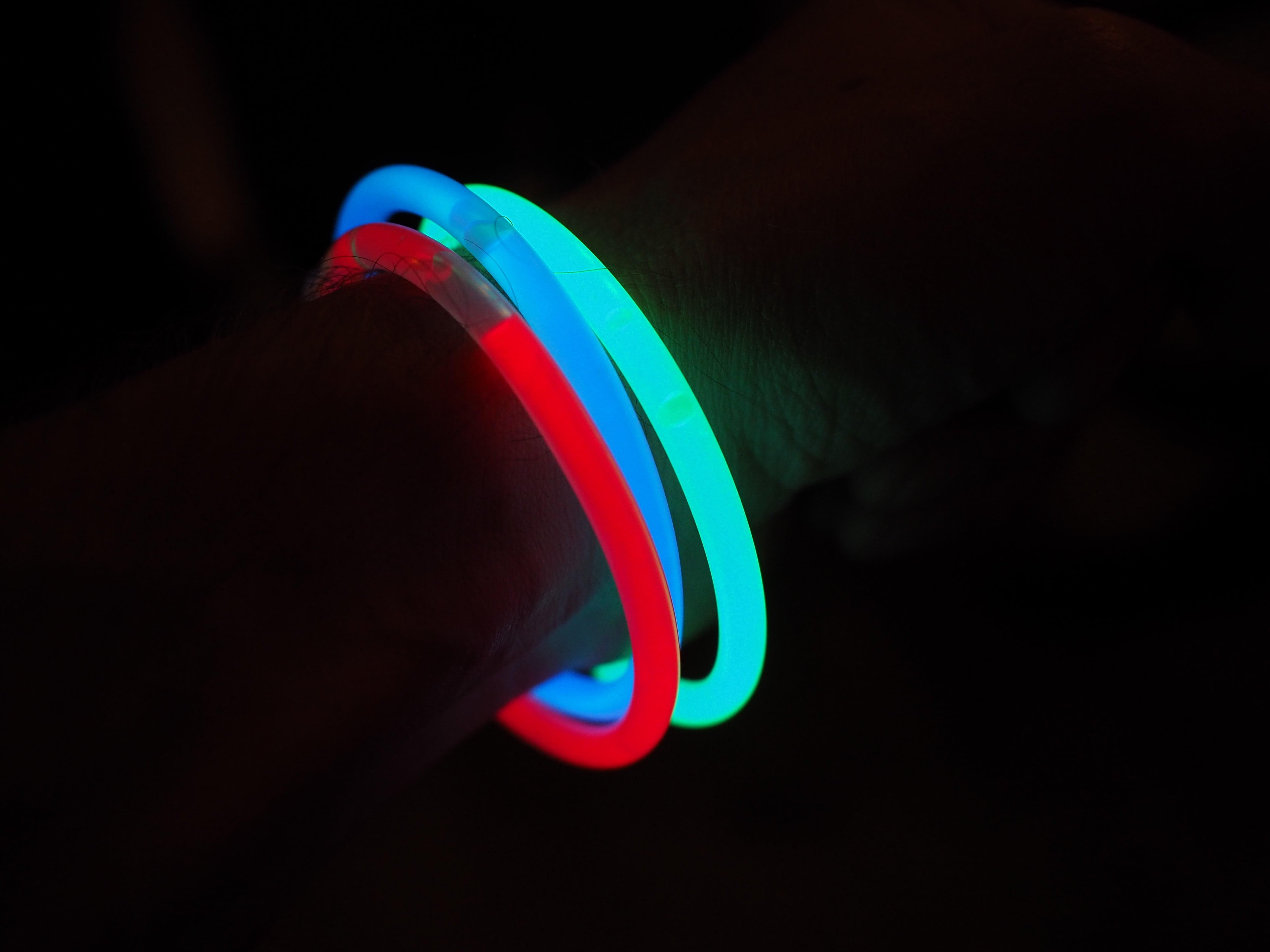 multi colored, bracelets, 4K, indoors, deco, red, light, human body part, illuminated, close-up, lighting, knallbunt, copy space, bangle, rainbow, flag, HD Wallpaper