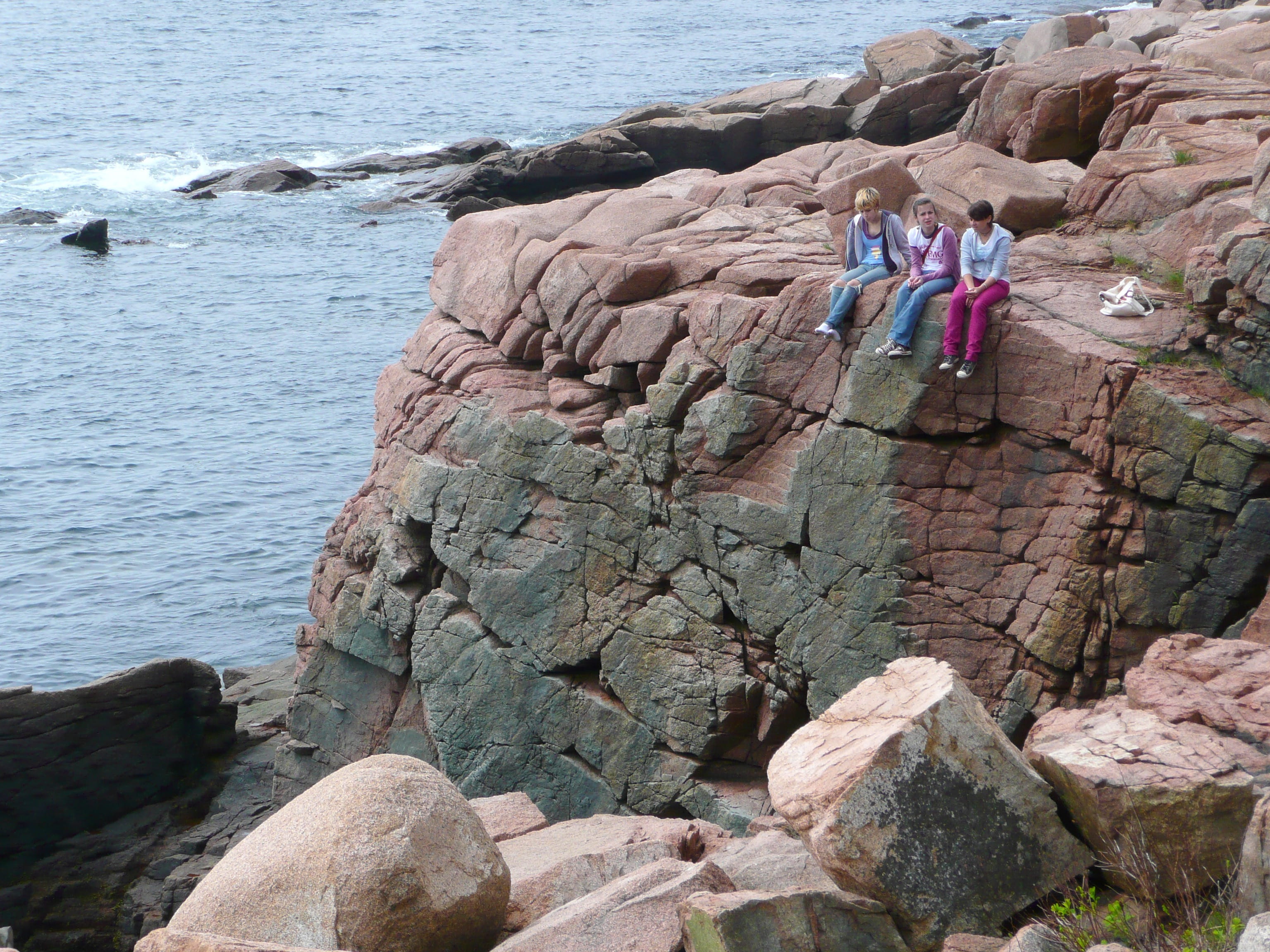 beauty in nature, Usa, adult, color Image, teenager, travel Locations, leisure activity, person, tourism, climbing, maine, water, sea, women, rock - Object, HD Wallpaper