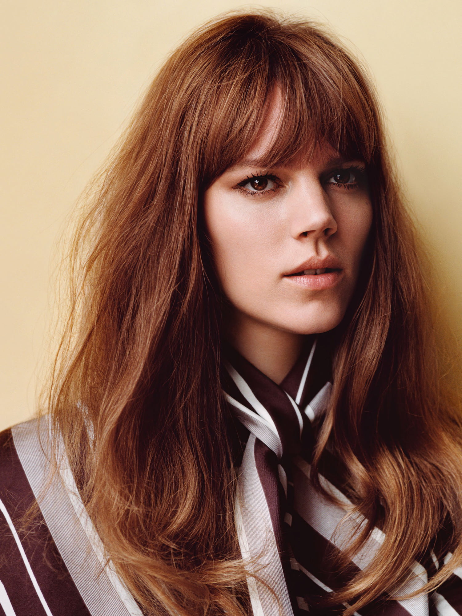 model, long hair, 1080P, women, Freja Beha Erichsen, brunette, women indoors, Danish, Phone HD Wallpaper