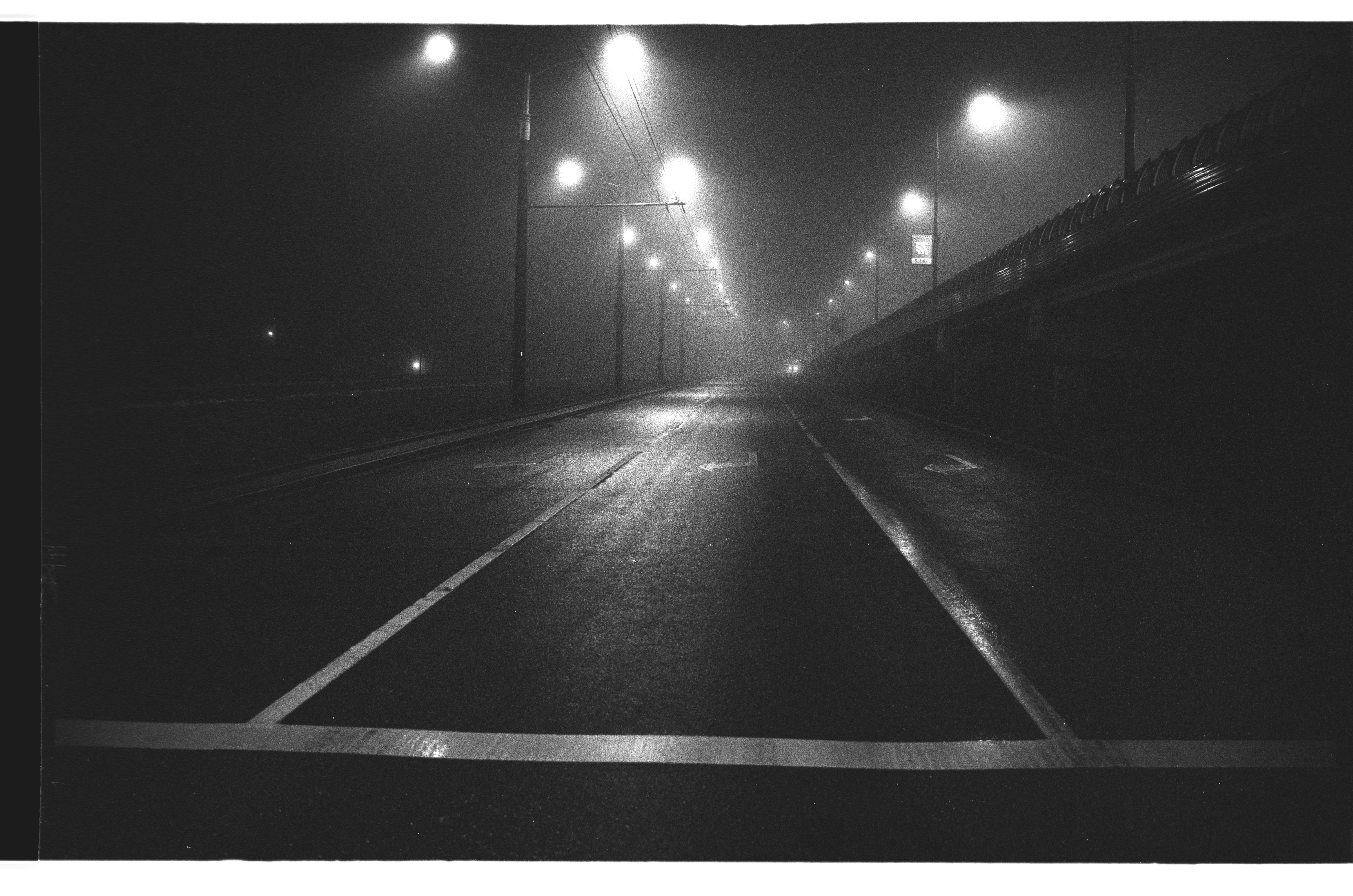 road marking, street light, urban, way, snowing, diminishing perspective, sign, the way forward, smoke, flare, auto post production filter, built structure, HD Wallpaper