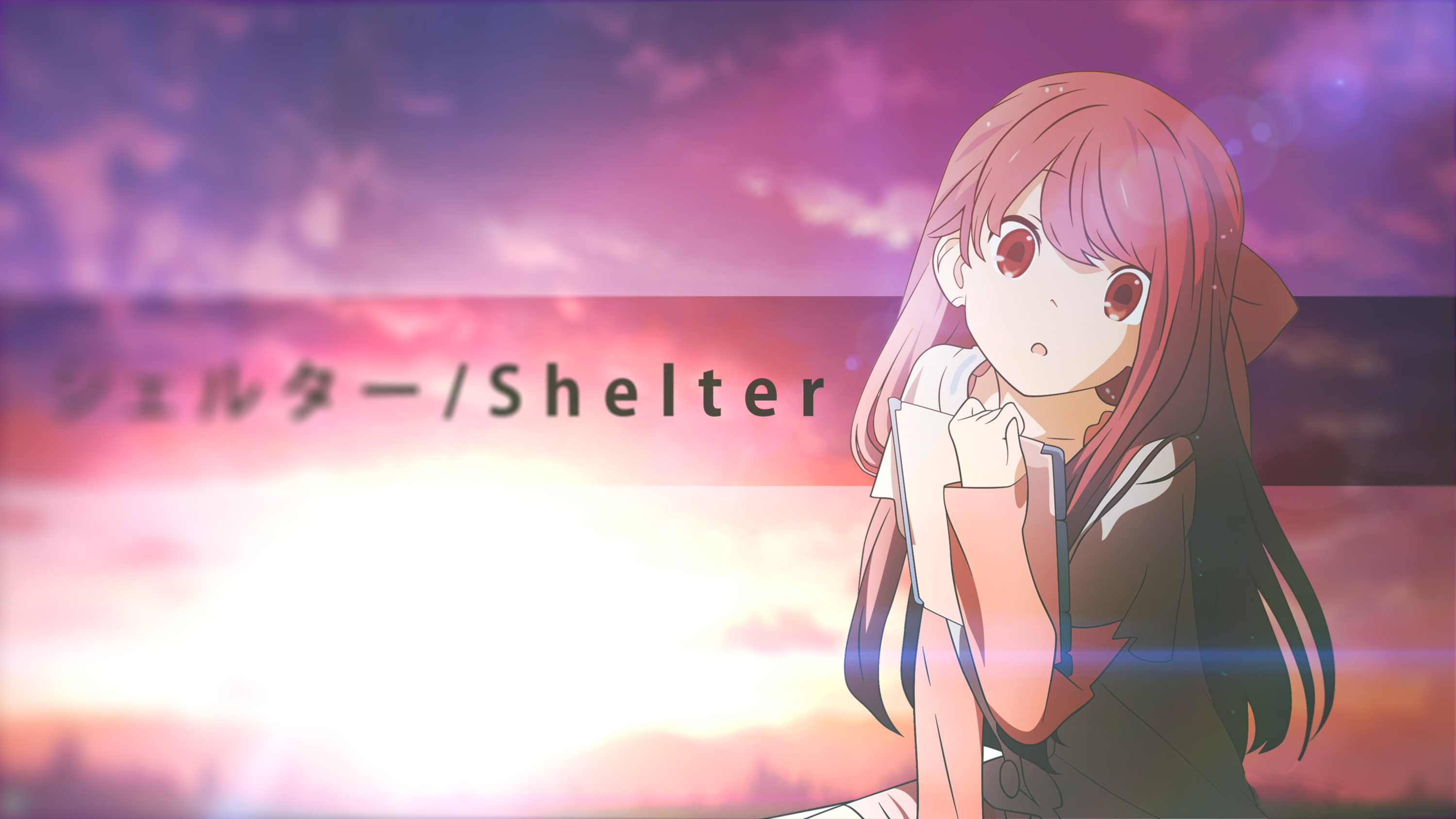 women, pink color, standing, outdoors, sunlight, sky, human body part, rin, 2K, futuristic, Anime, cloud - sky, adult, arts culture and entertainment, HD Wallpaper
