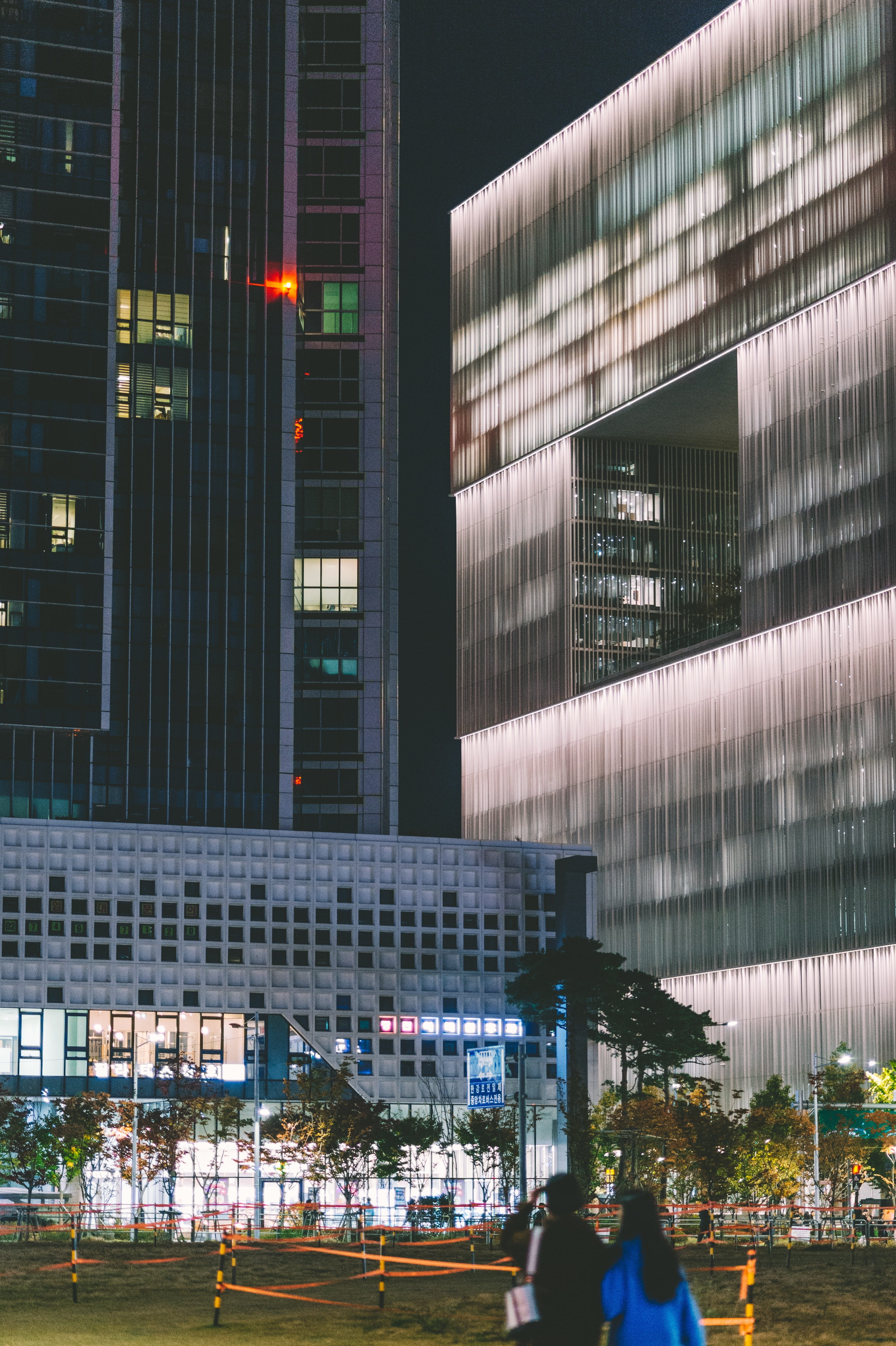amore pacific, korea, night, lifestyles, skyscraper, men, building exterior, skyscrapper, illuminated, standing, building, yongsan, city life, architectural, Phone HD Wallpaper