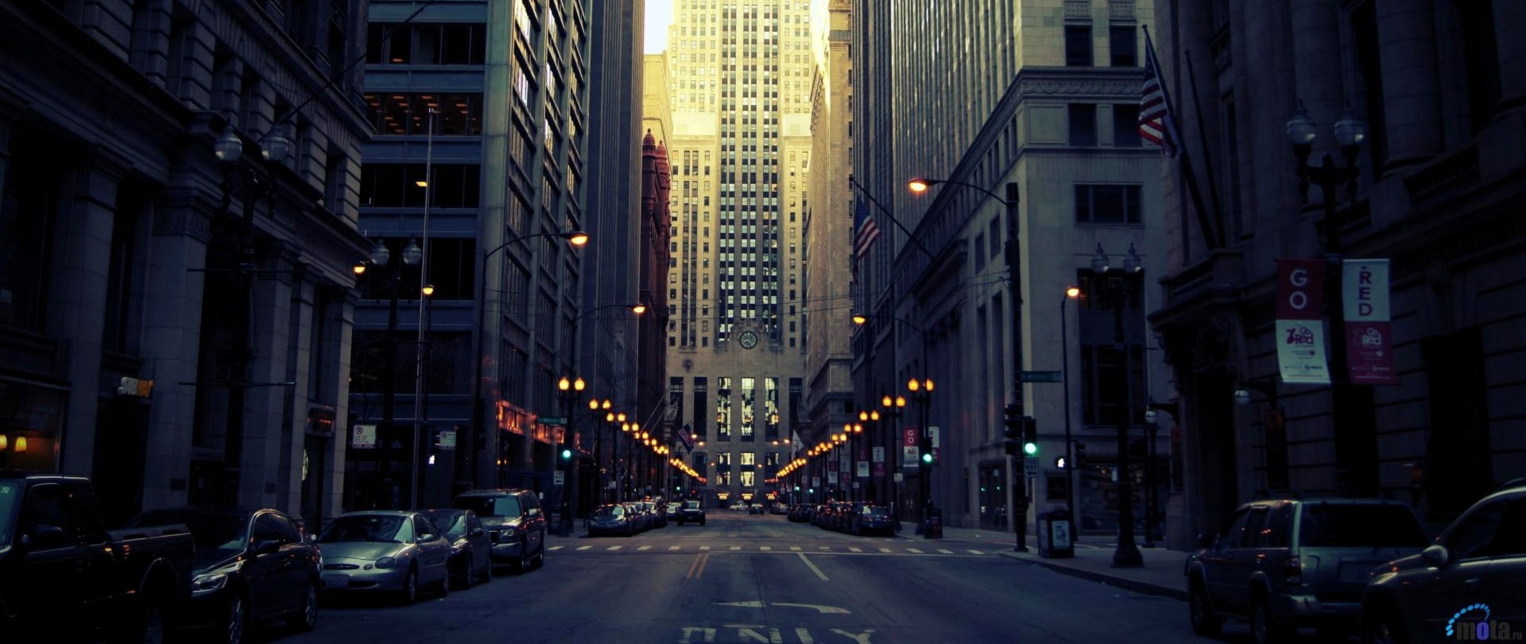 5K, Lights, city, street, Skyscrapper, HD Wallpaper