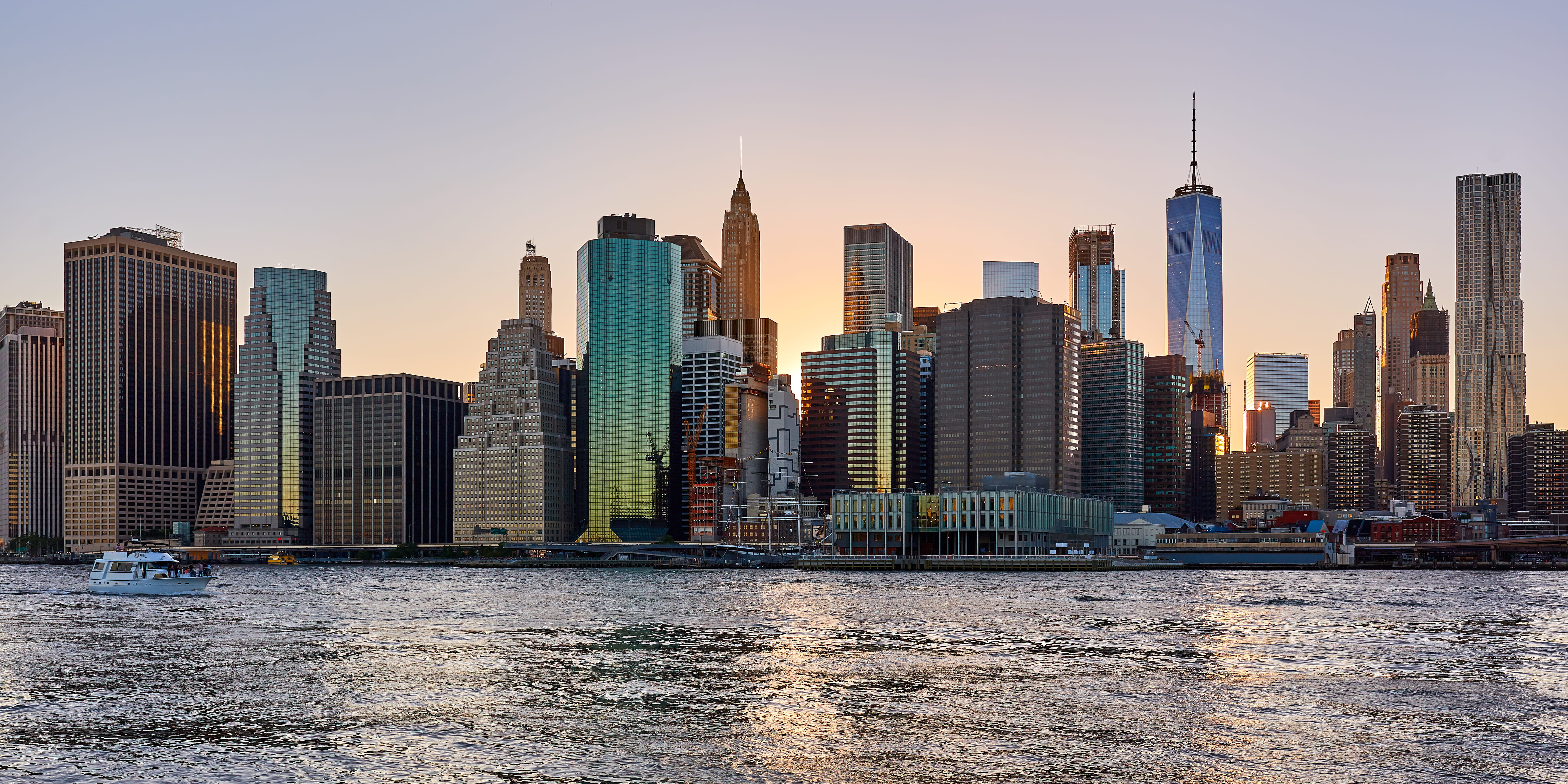 office building exterior, travel destinations, landscape, architecture, urban skyline, financial district, tower, skyscrapper, office, city, water, built structure, HD Wallpaper