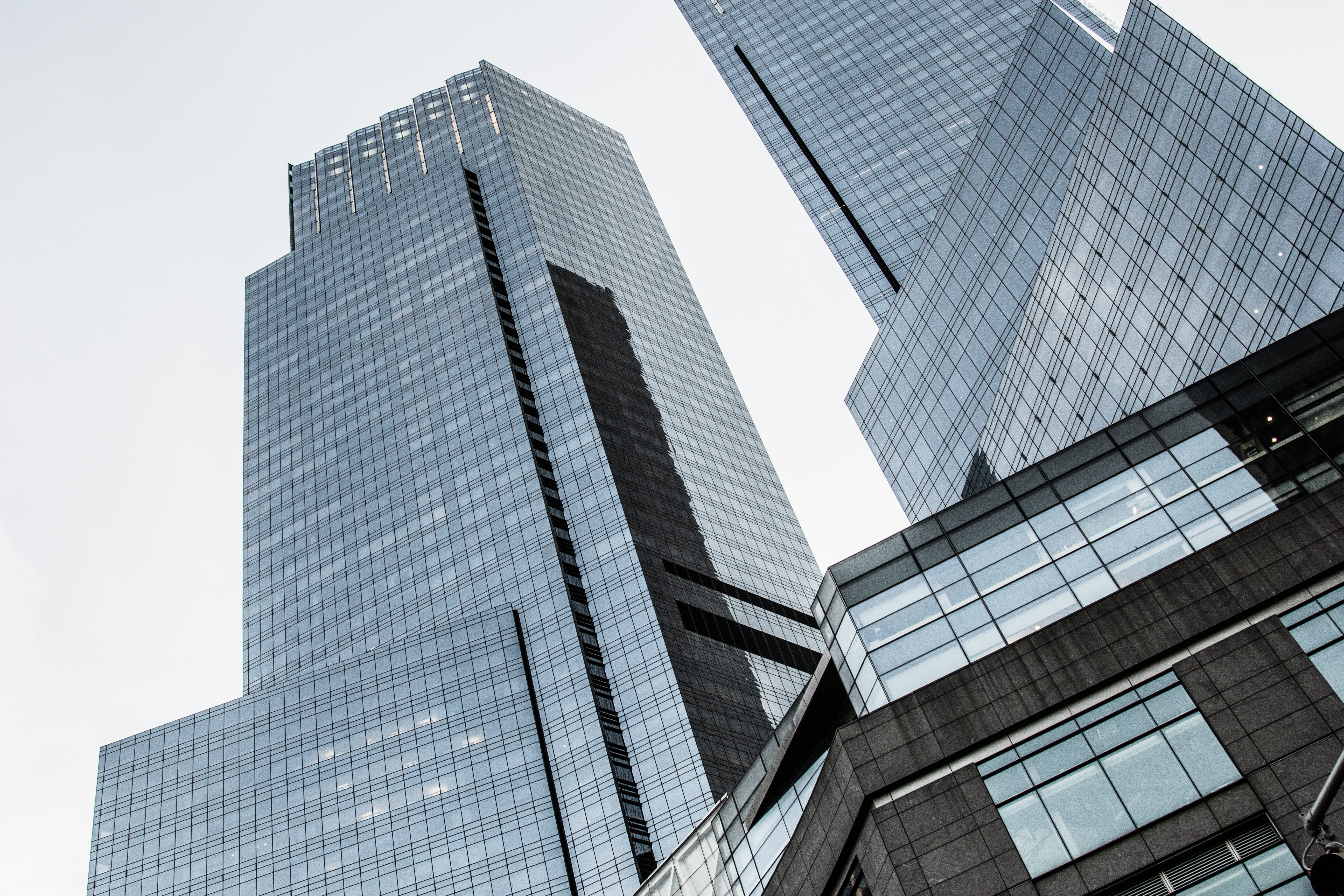 new york, architecture, manhattan, office building exterior, nature, city, financial district, clear sky, glass - material, united states, skyscrapper, HD Wallpaper