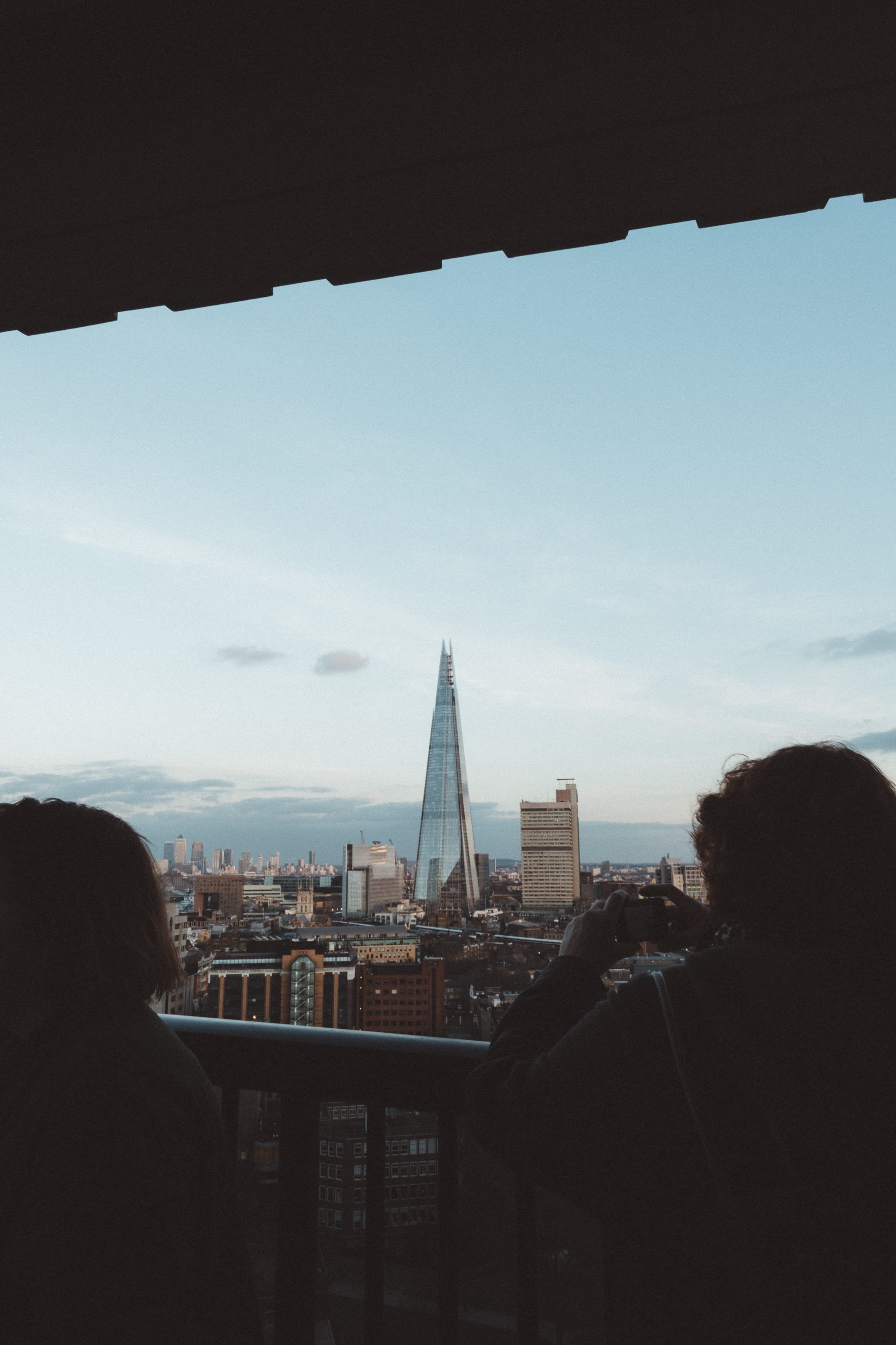 glass, tall - high, united kingdom, built structure, london, city life, clouds, tourism, tate modern, shard, tower, outdoors, sky, 2K, travel destinations, Phone HD Wallpaper