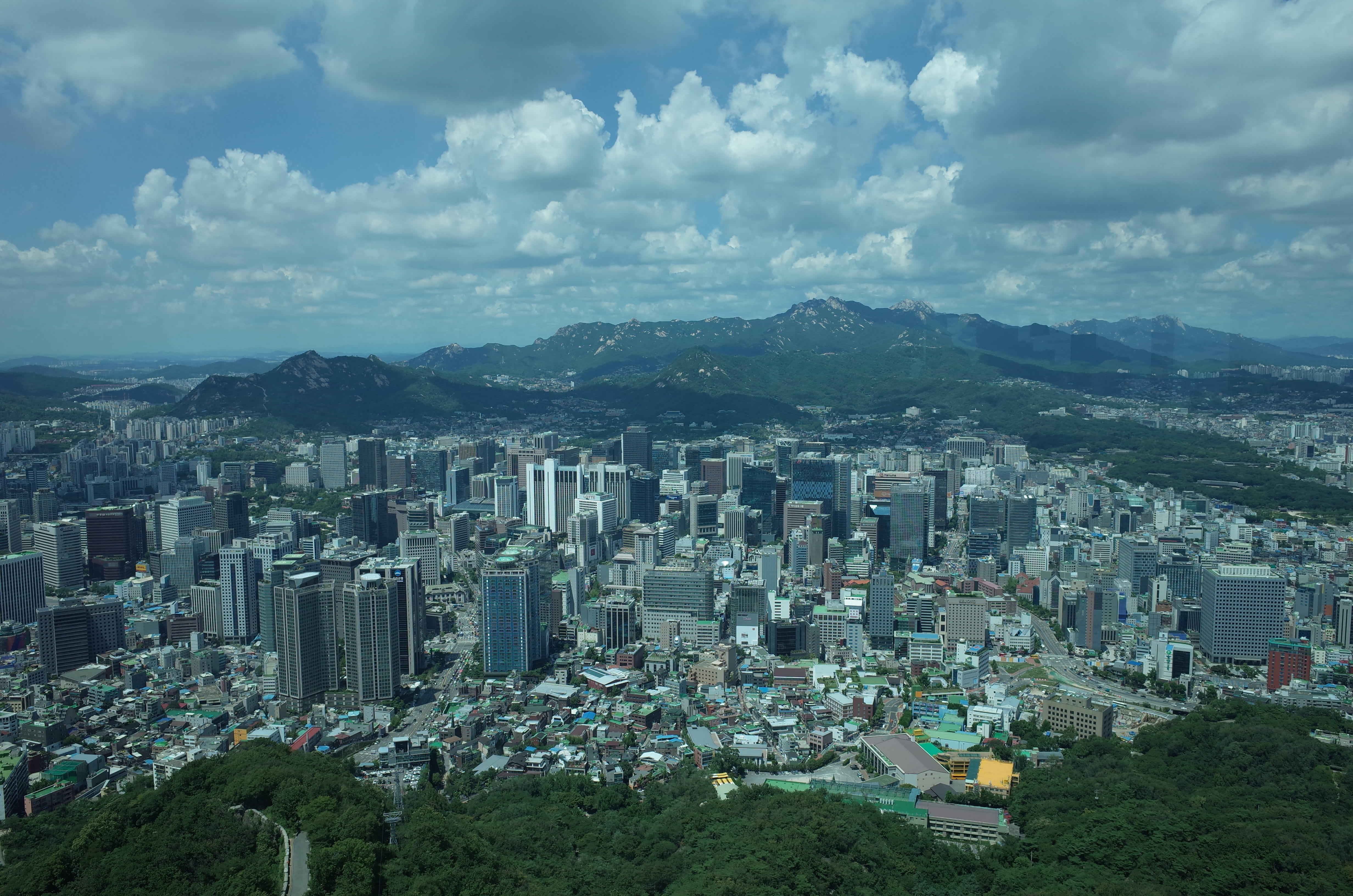 building exterior, residential district, city, high angle view, tall - high, mountains, nature, asia, buildings, architecture, landscape, built structure, HD Wallpaper