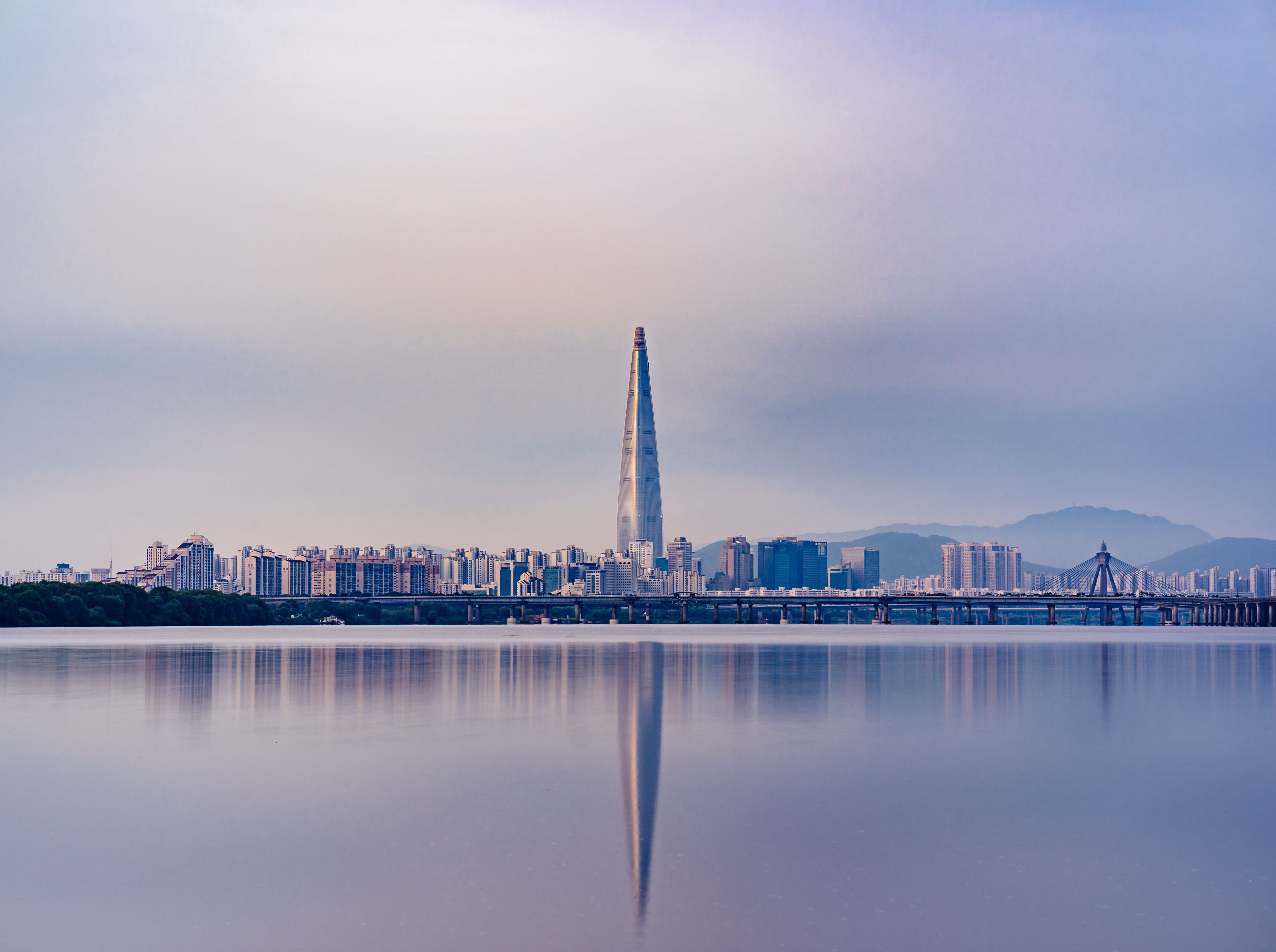 bay, building, tall - high, beautiful, travel destinations, office building exterior, river, cityscape, building exterior, korea, water, tower, built structure, HD Wallpaper