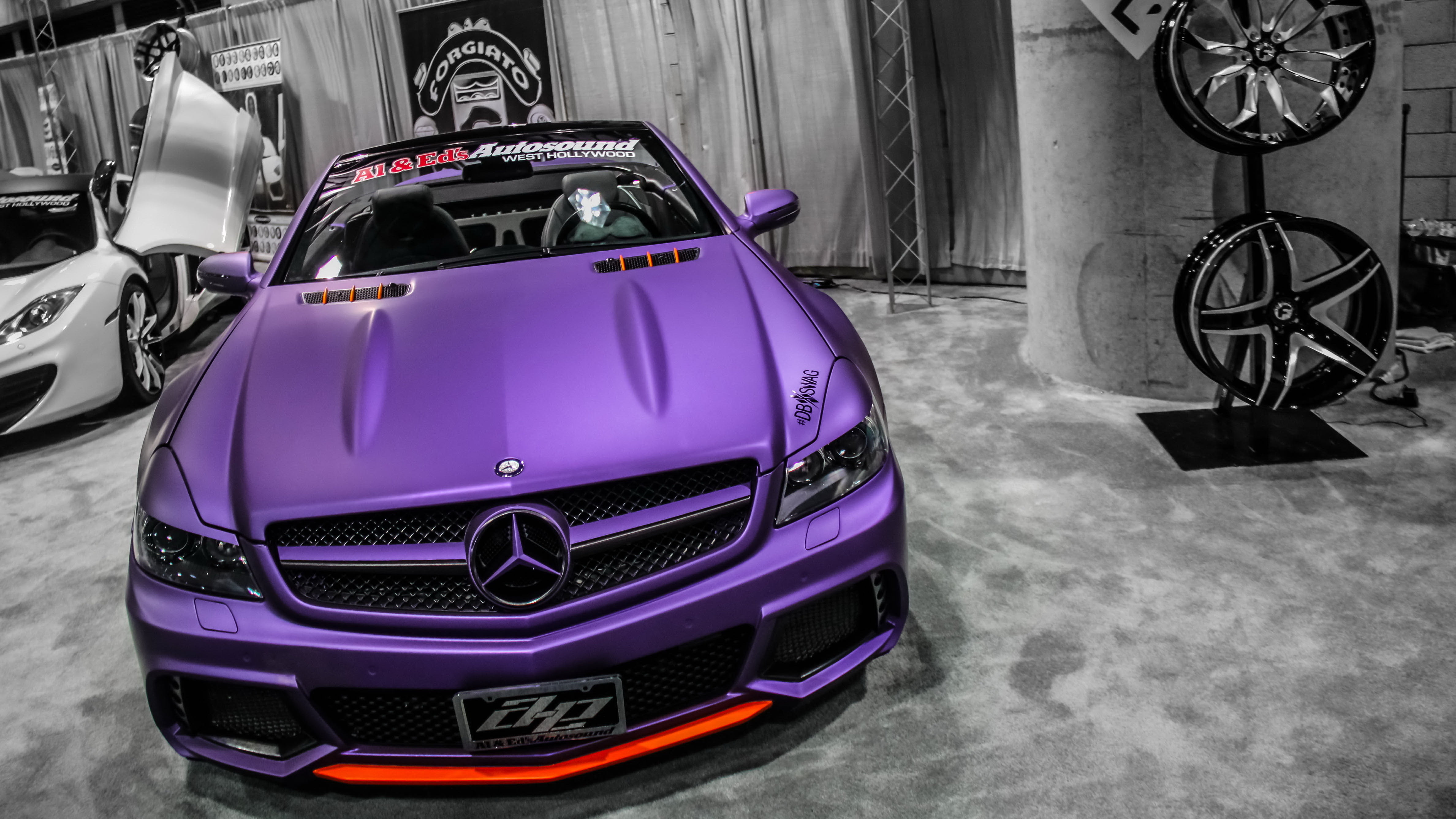 performance, supercar, pink color, drives, 4K, sports Race, germany, sports Car, wheel, SL65, technology, matte, automobile industry, stationary, no people, HD Wallpaper