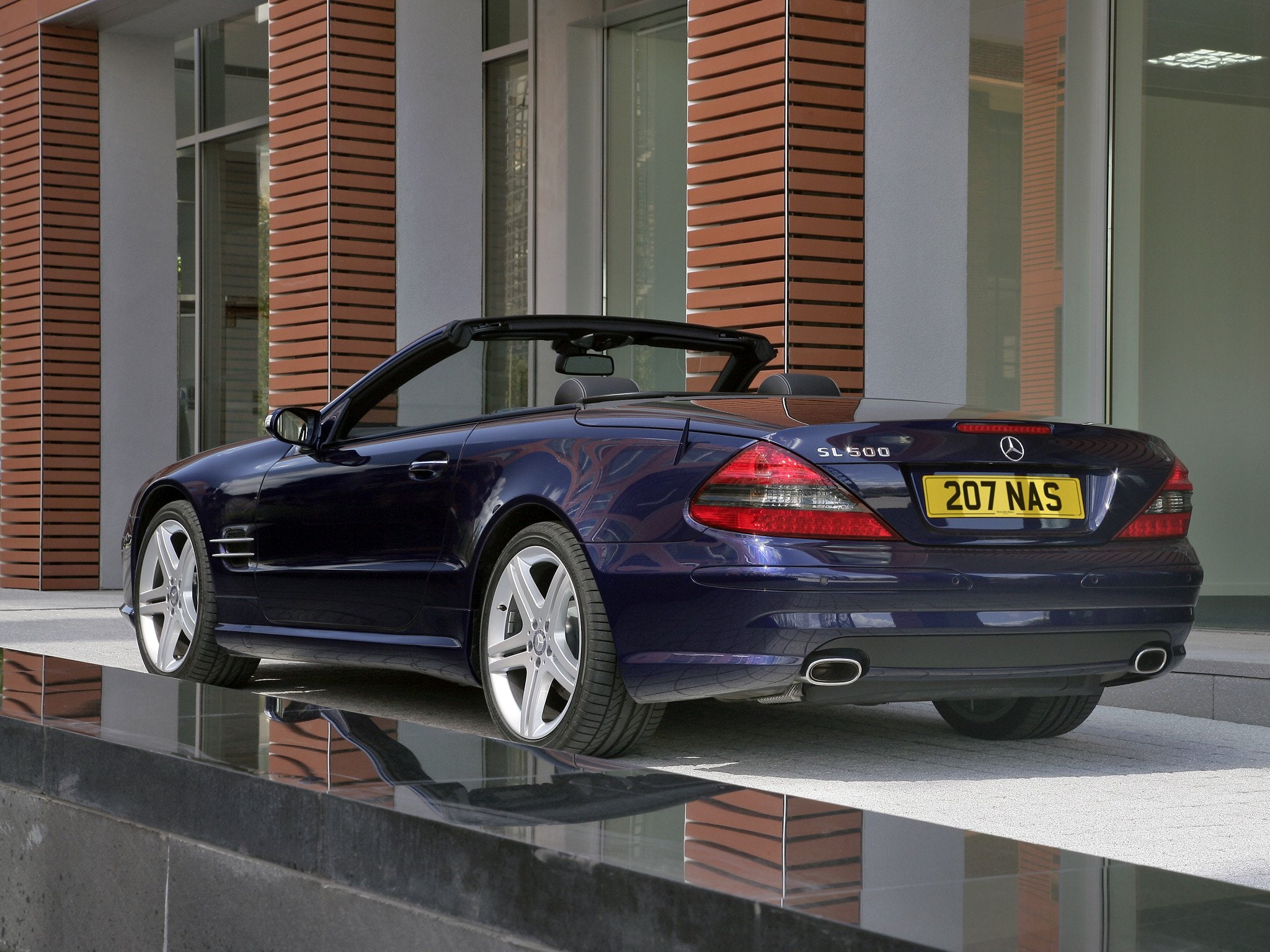 s l, 1080P, sports, 2005 08, sl500, benz, mercedes, uk spec, 500, r230, convertible, package, HD Wallpaper