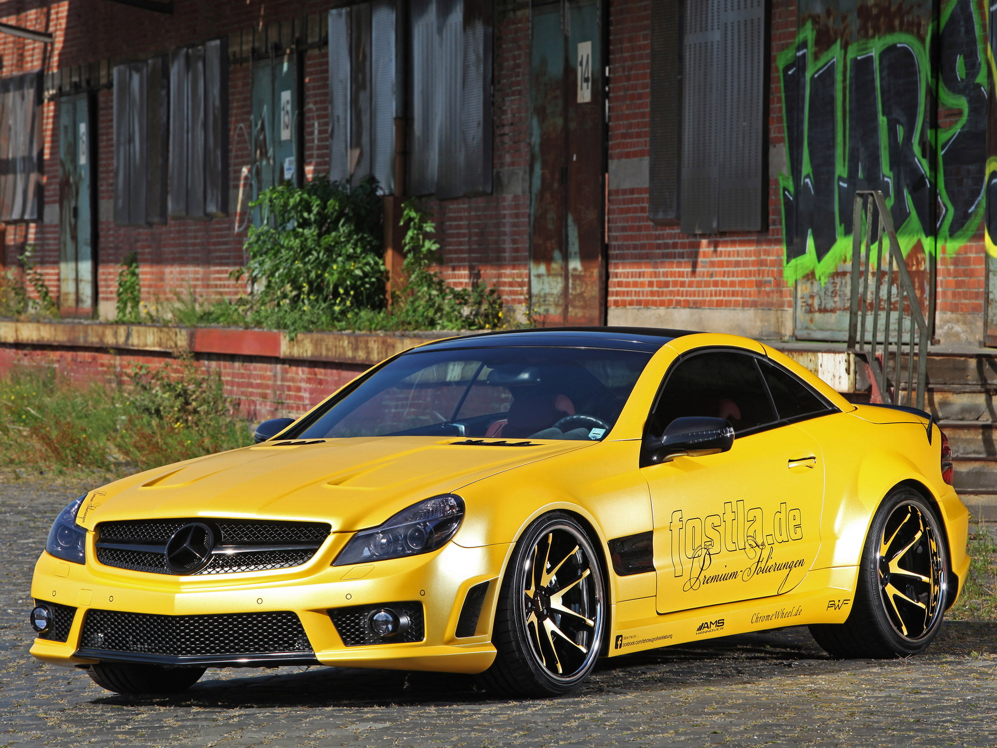 gold, mercedes, supercars, 2012, 1080P, benz, tuning, lquid, fostla, r230, supercar, amg, HD Wallpaper