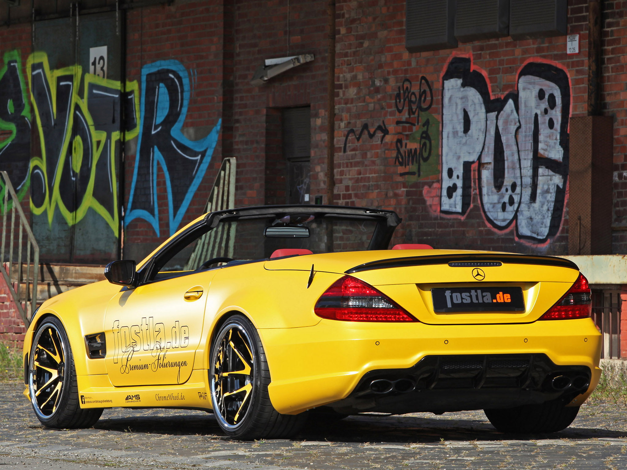 supercar, gold, r230, supercars, 2012, lquid, tuning, amg, fostla, benz, mercedes, 1080P, HD Wallpaper