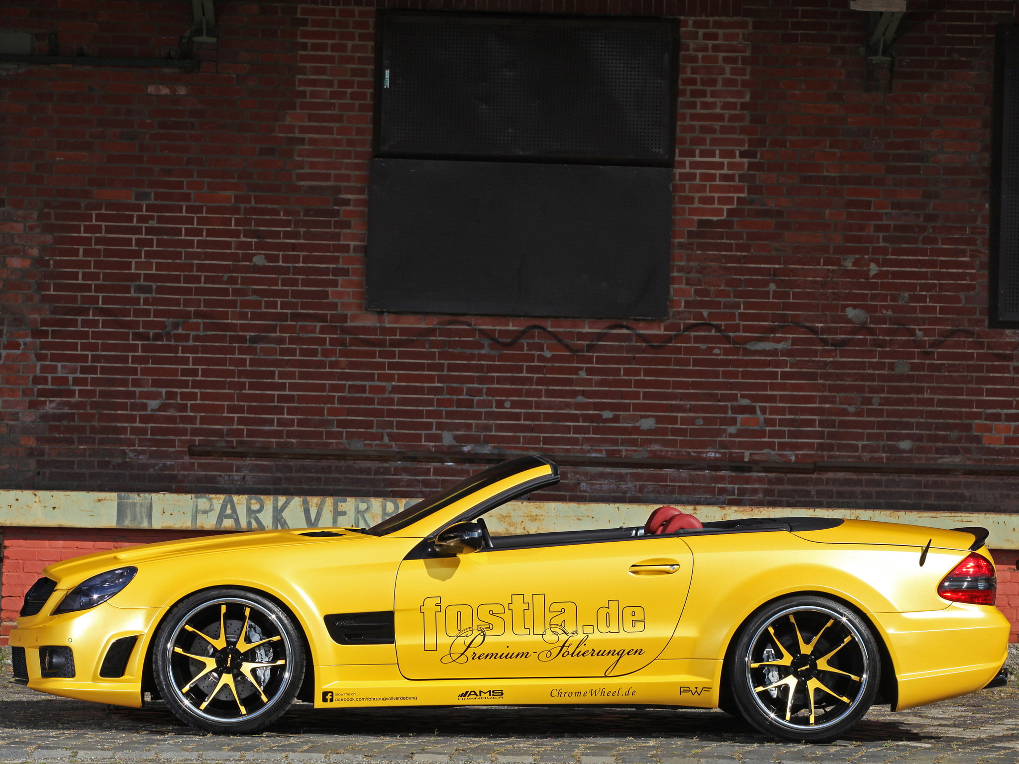 2012, r230, mercedes, supercar, lquid, tuning, gold, fostla, amg, 1080P, supercars, benz, HD Wallpaper