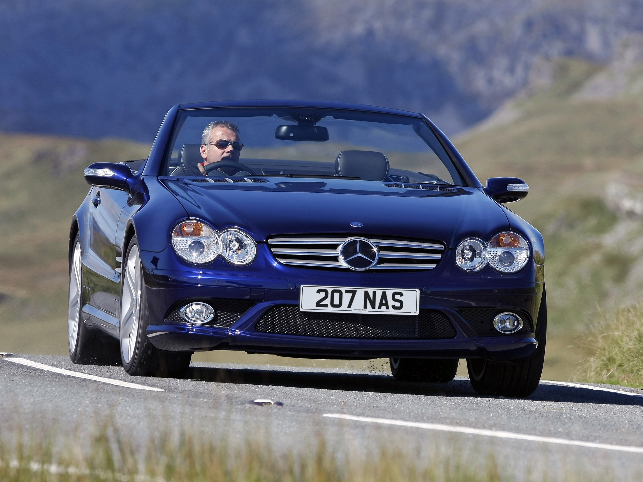 sports, 2005 08, 1080P, uk spec, s l, mercedes, convertible, 500, sl500, benz, r230, package, HD Wallpaper