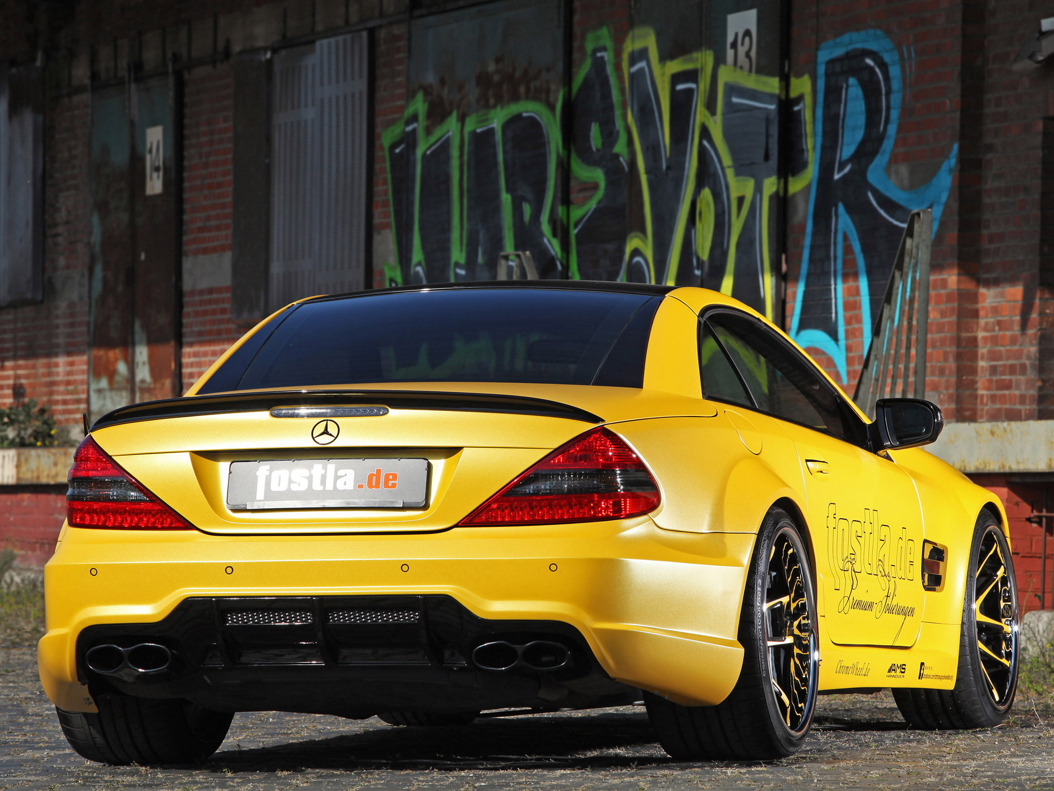 tuning, gold, supercars, benz, mercedes, r230, amg, 1080P, supercar, 2012, fostla, lquid, HD Wallpaper