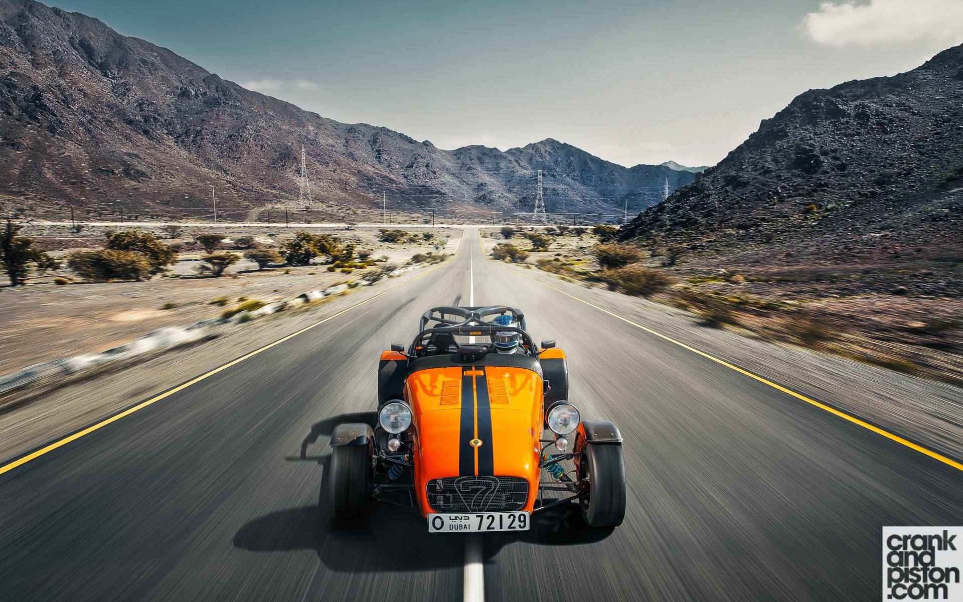 caterham, r400, orange, 1080P, black, other cars, cars, superlight, r, HD Wallpaper