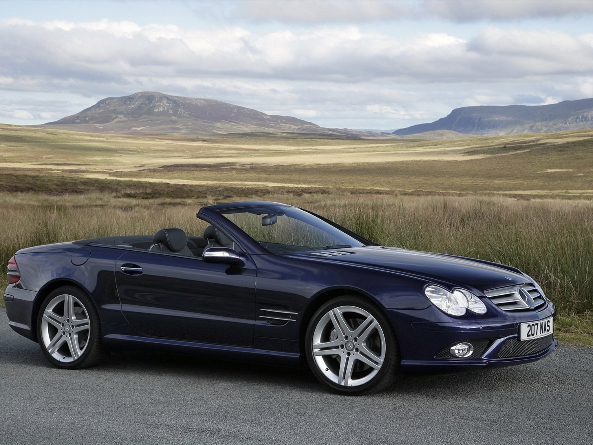 1080P, mercedes, sports, 500, uk spec, package, s l, sl500, convertible, benz, r230, 2005 08, HD Wallpaper
