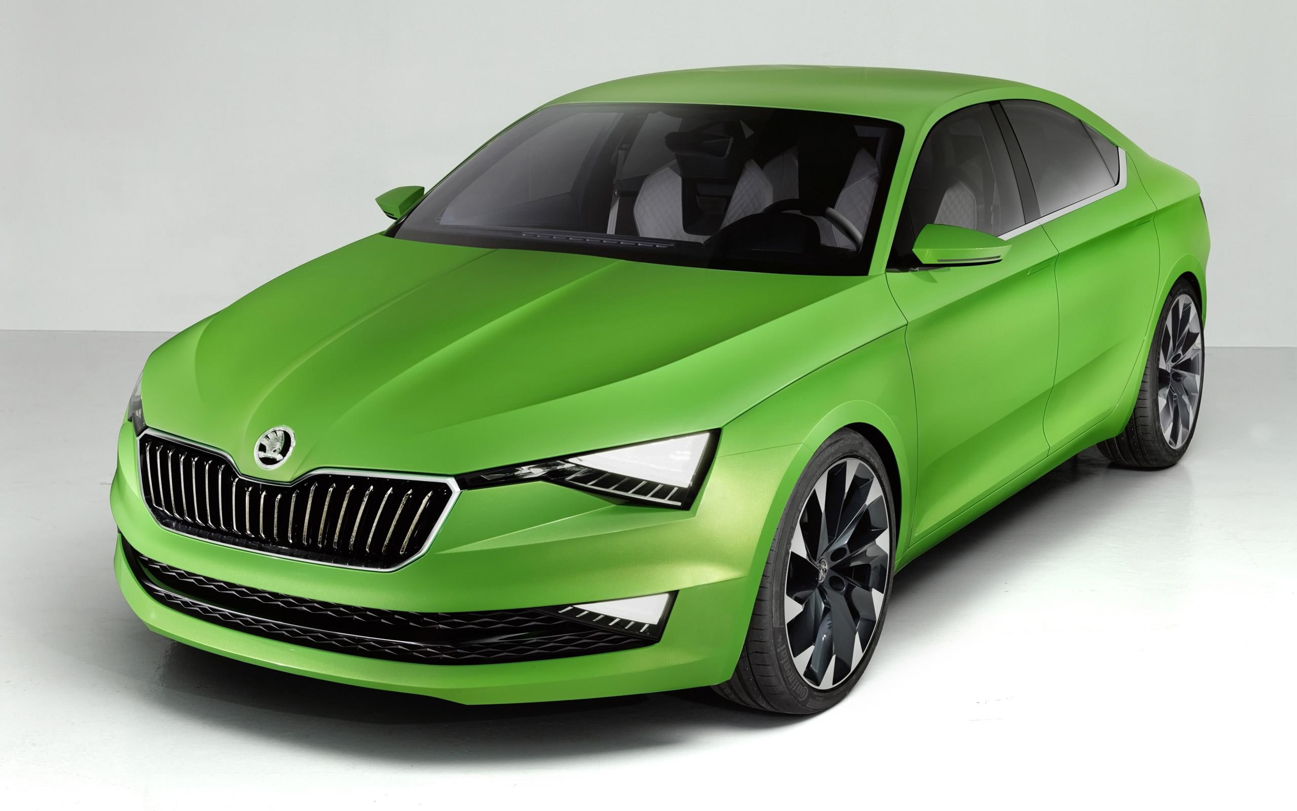 green, visionc, cars, other cars, car, 2K, skoda, concept, 2014, HD Wallpaper