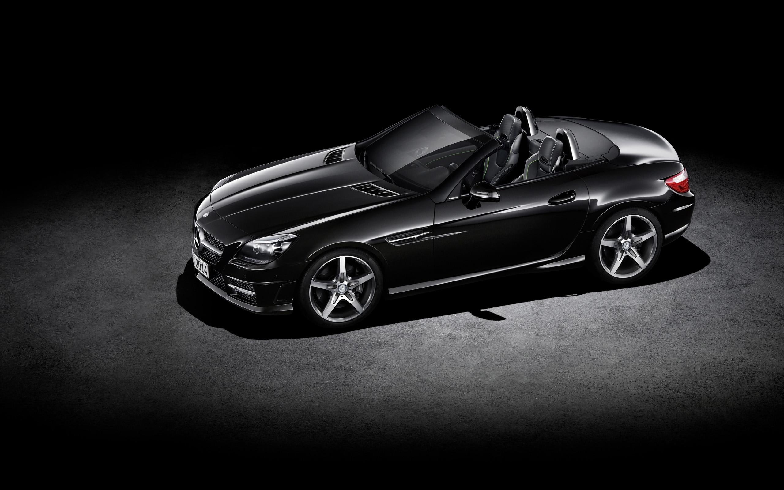 2014, 2K, sports, edition, black, coupe, carbonlook, mercedes, cars, benz, mercedes benz, slk, HD Wallpaper