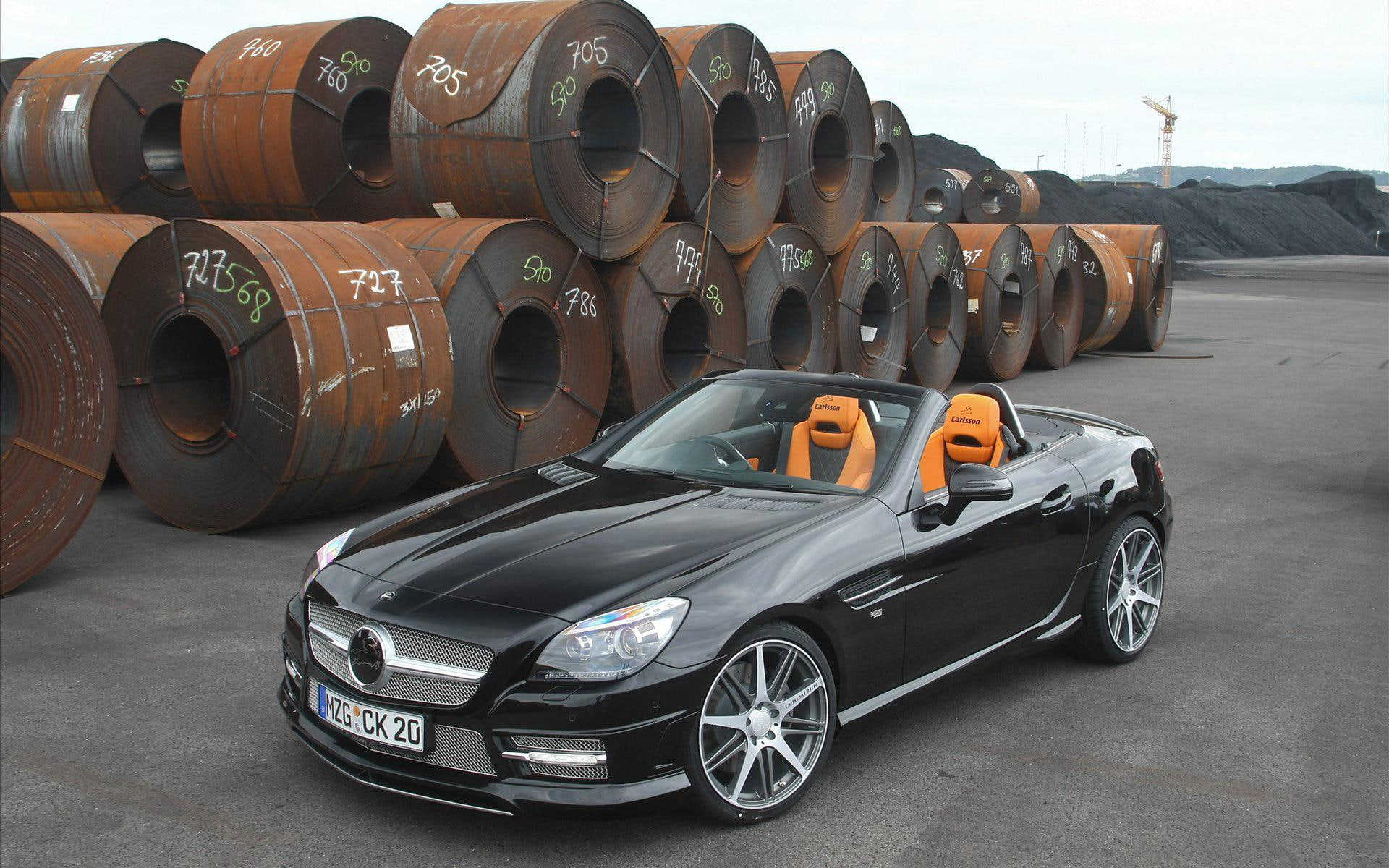 1080P, slk, mercedes benz, 2011, benz, mercedes, cars, black, convertible, coupe, HD Wallpaper