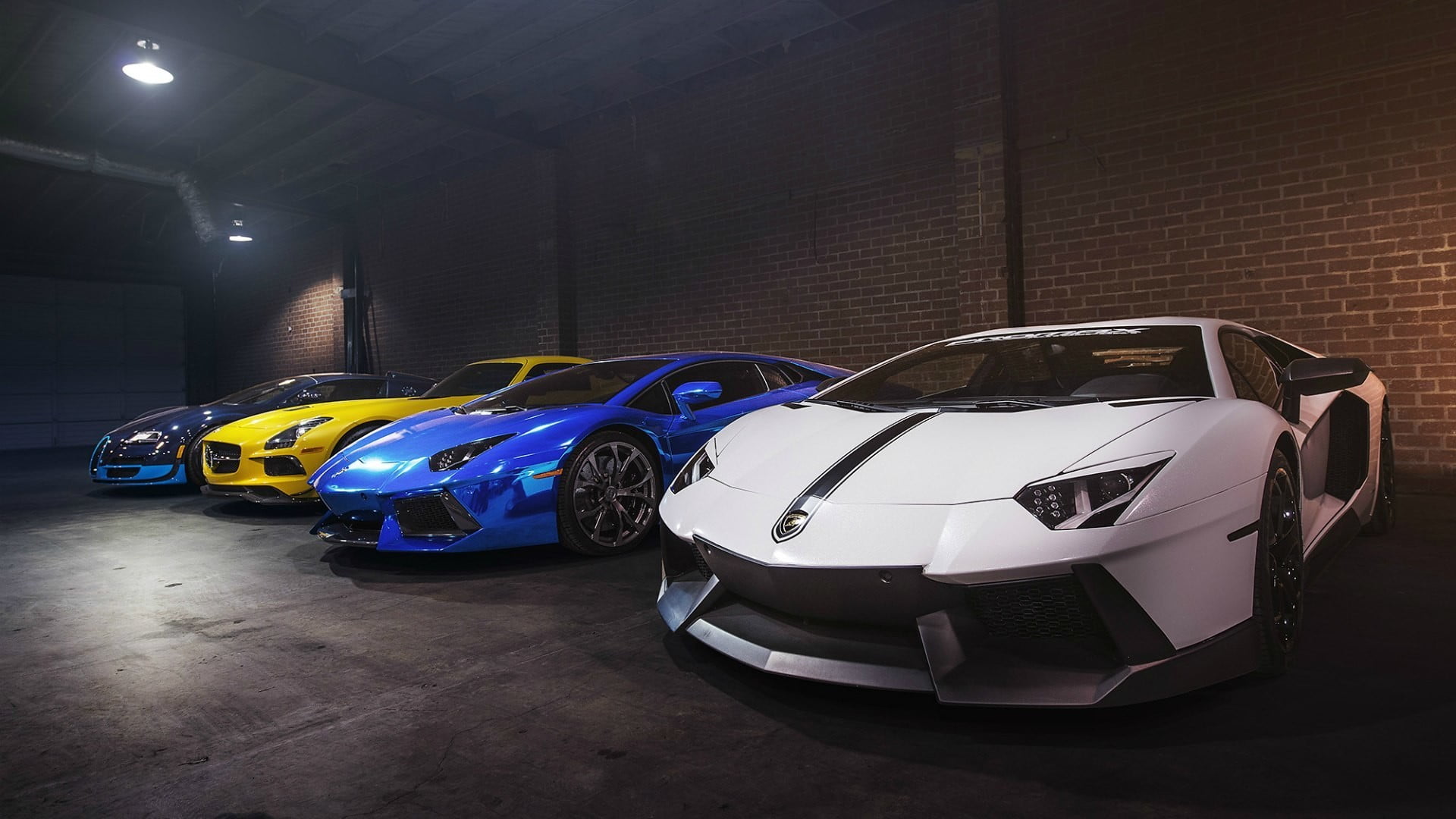 sports, indoors, auto racing, Super Car , sports car, stationary, sport, illuminated, blue, competition, mode of transportation, land vehicle, Lamborghini, HD Wallpaper