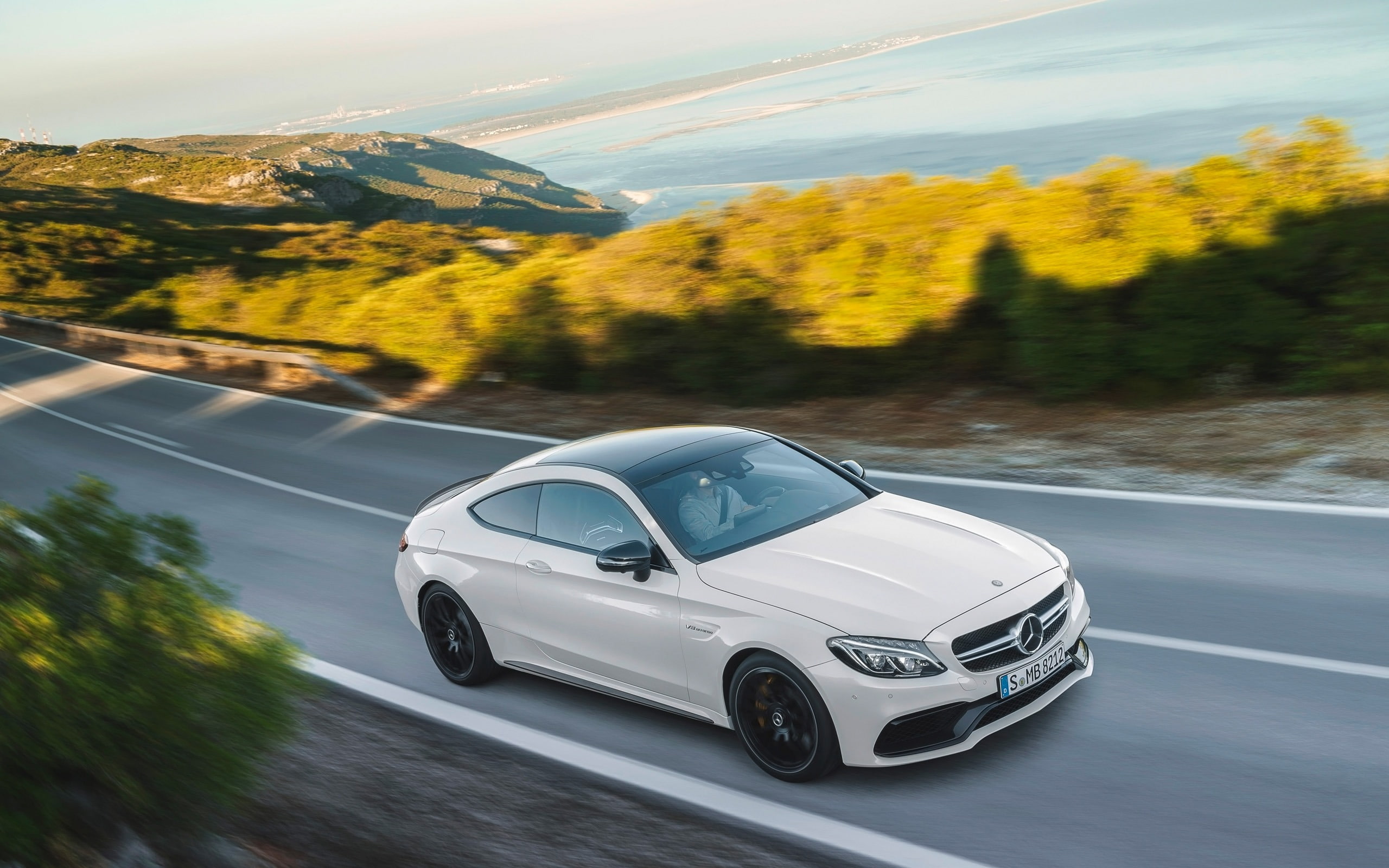 transportation, speed, on the move, mercedes, amg, blurred motion, no people, s, travel, coupe, land vehicle, road, motor vehicle, outdoors, HD Wallpaper