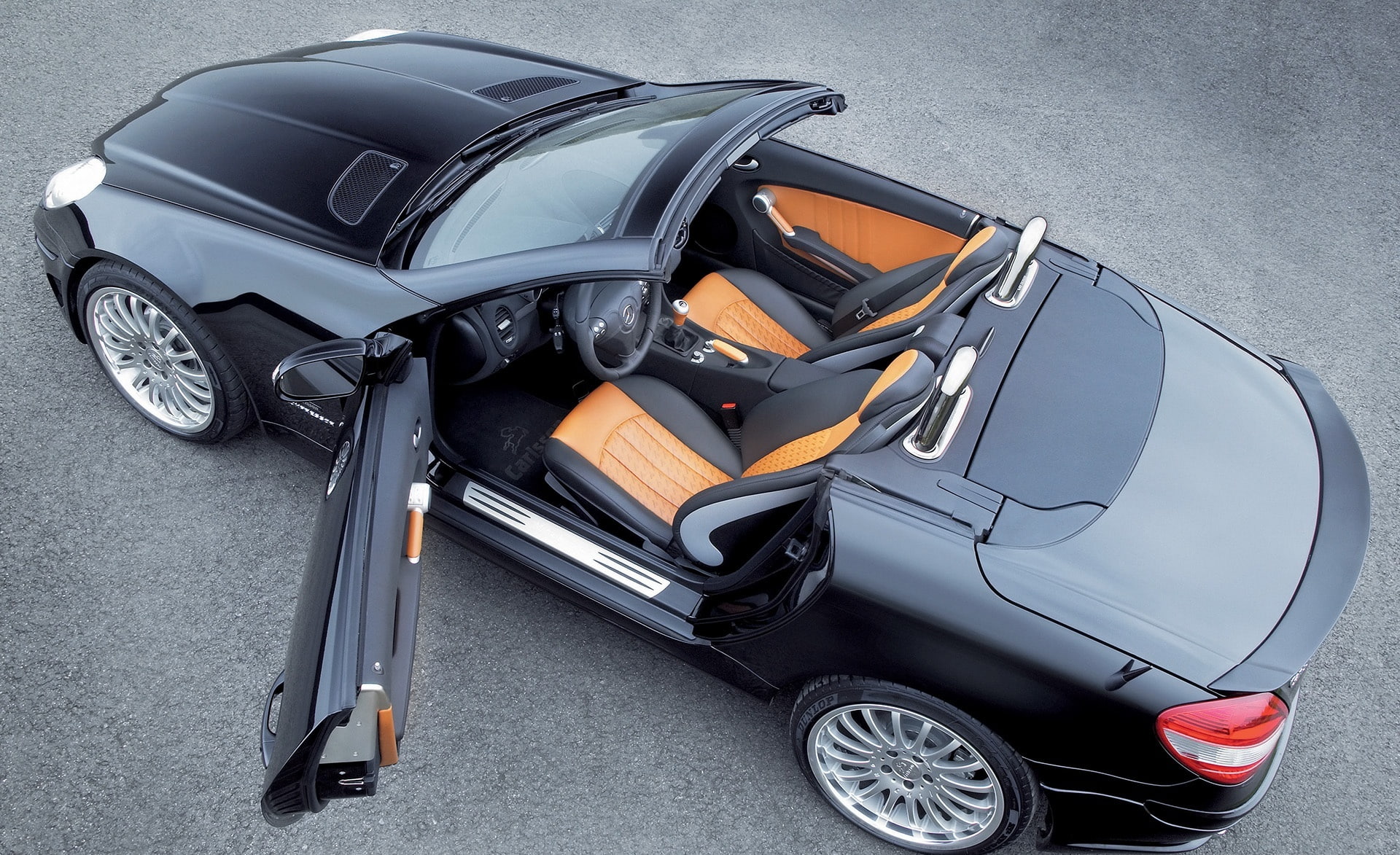 slk, wheel, 2006, gray, transportation, stationary, Cars, 1080P, Based, consumerism, city, parking, CK35, scooter, car, motor vehicle, day, street, black color, HD Wallpaper