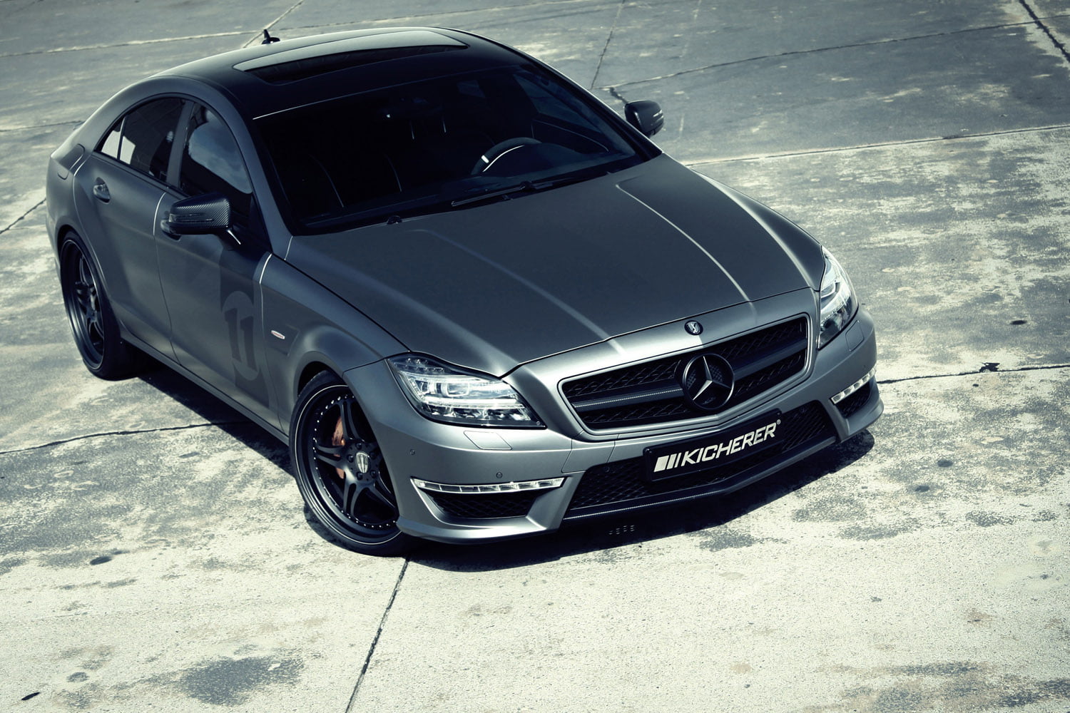 cls, motor vehicle, no people, retro styled, close-up, city, street, outdoors, mercedes, benz, stationary, tuning, high angle view, luxury, sunlight, 720P, HD Wallpaper