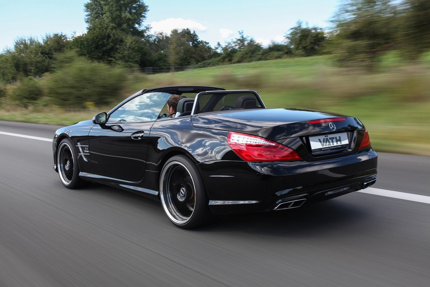 sl65, mercedes, vath, 720P, cars, modified, (r231), black, amg, 2016, HD Wallpaper