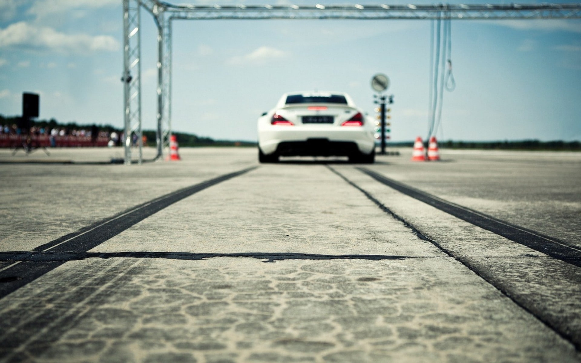 roads, hd, art, field, sl, mercedes, x, depth, 1080P, amg, series, black, cars, HD Wallpaper