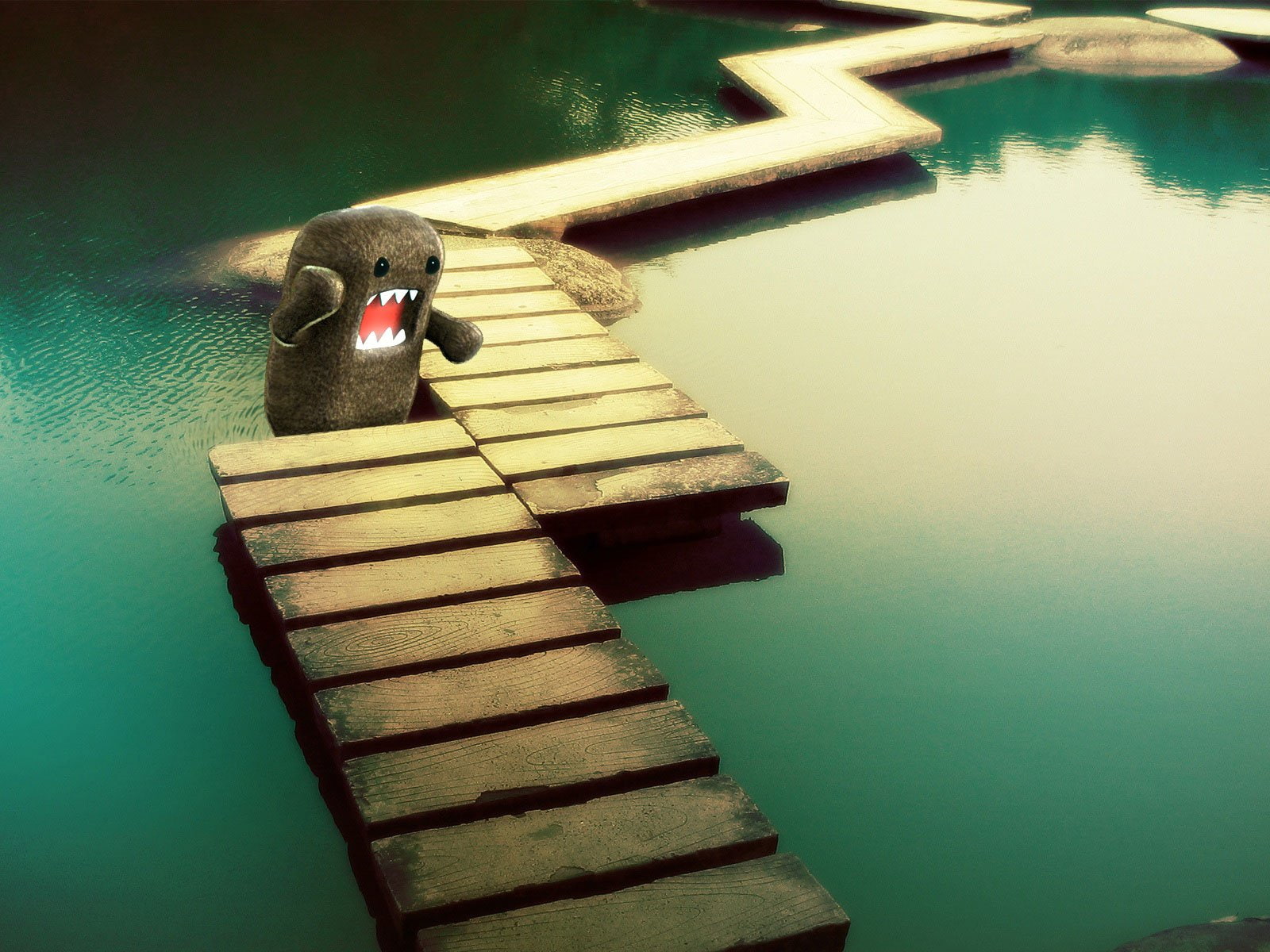 water, reflection, pier, built structure, 720P, animals in the wild, wood - material, animal wildlife, animal, architecture, vertebrate, day, high angle view, HD Wallpaper