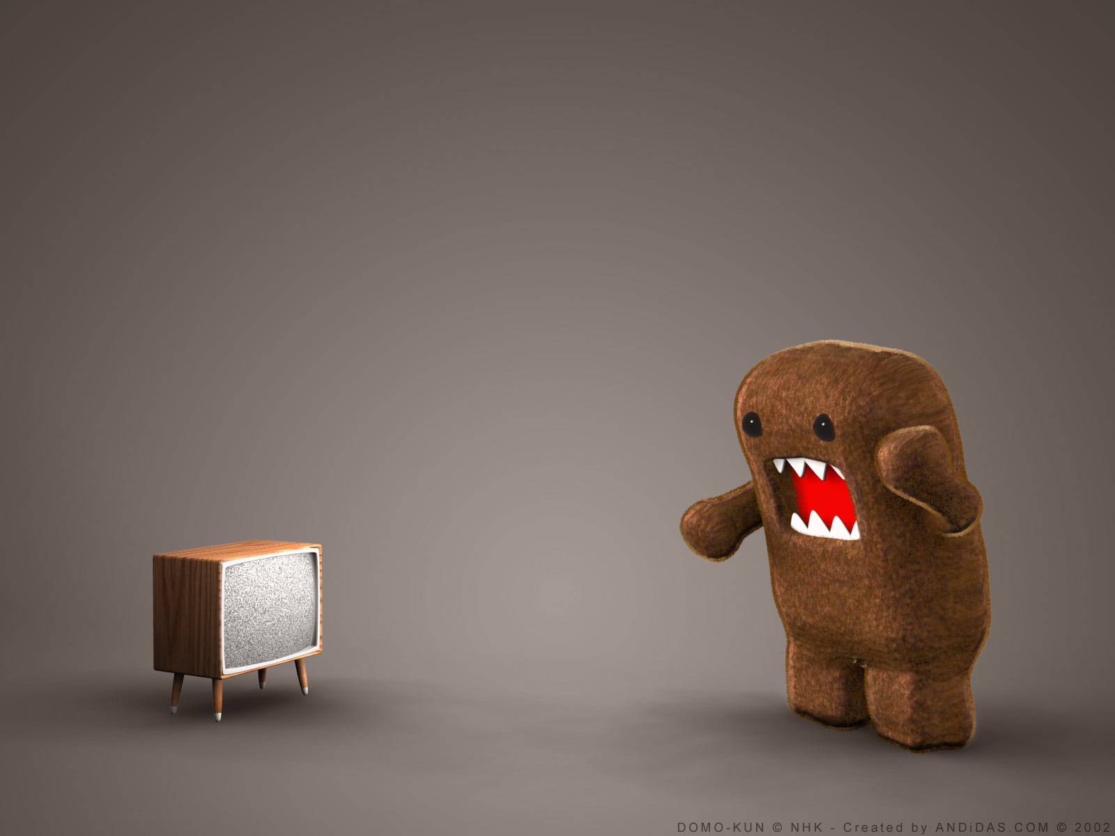 representation, digital, art and craft, wood - material, gray background, cut out, television, gray, domo, creativity, still life, watching, HD Wallpaper