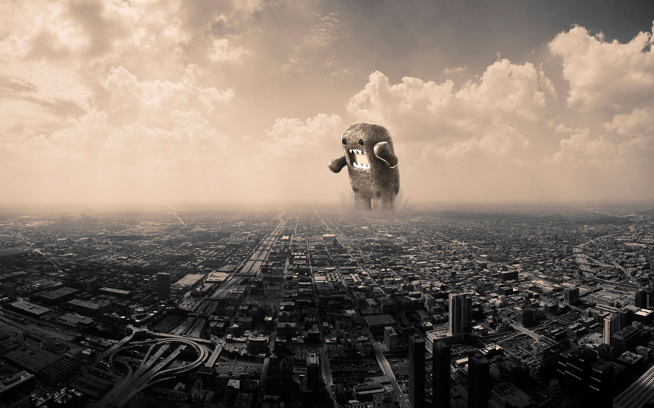 Clouds, hd, x, domo, monsters, 2K, photography, architecture, cityscapes, buildings, abstract, art, HD Wallpaper