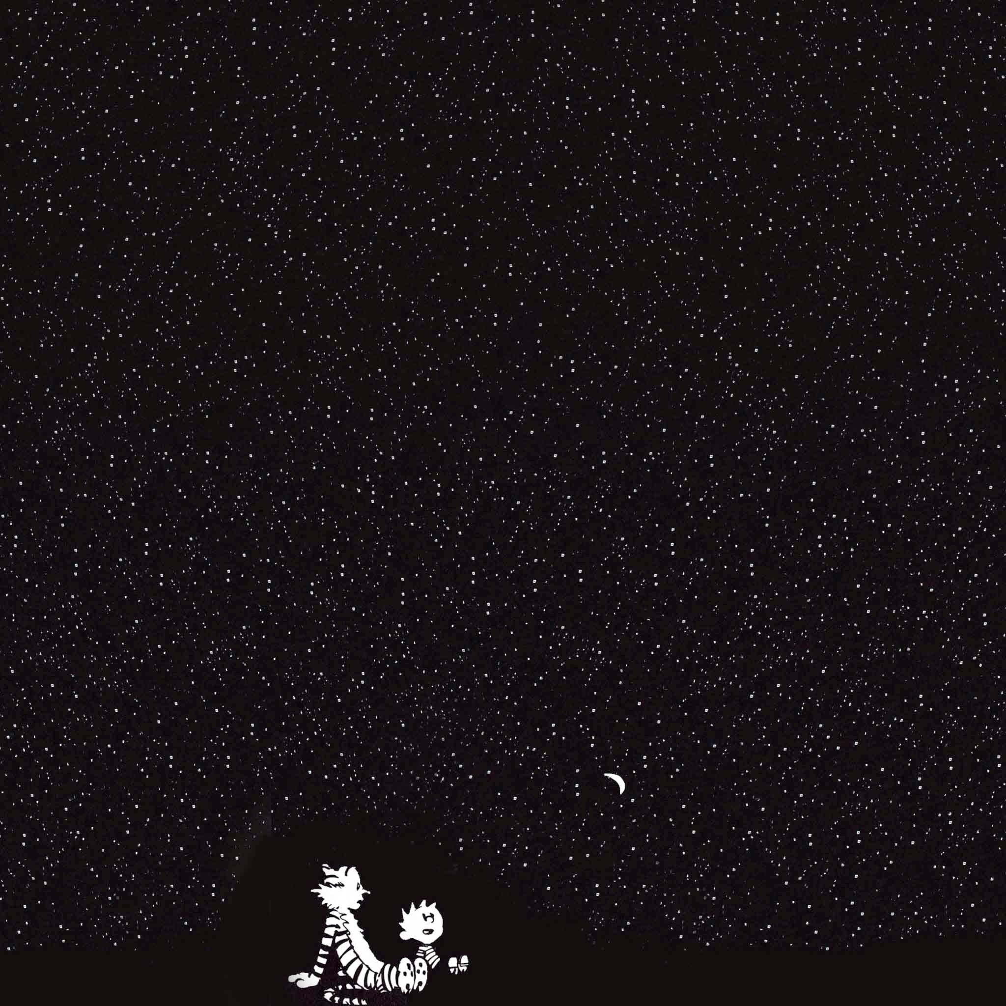 creativity, low angle view, outdoors, sky, star field, galaxy, nature, stars, dark, Calvin and Hobbes, motion, star - space, no people, space, space and astronomy, Phone HD Wallpaper