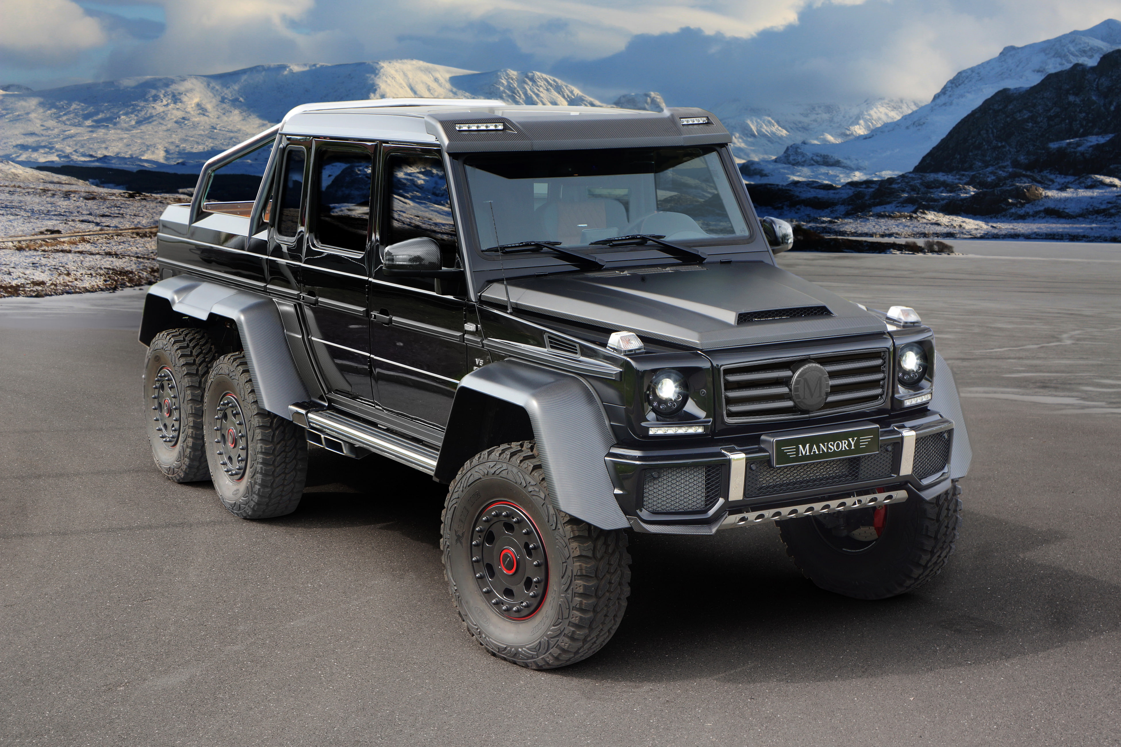 motor Vehicle, extreme Terrain, 4K, scenics, mountain Peak, 6x6, snowcapped mountain, 4wd, G63 AMG, g, cloud - sky, extreme Sports, summer, winter, vacations, HD Wallpaper
