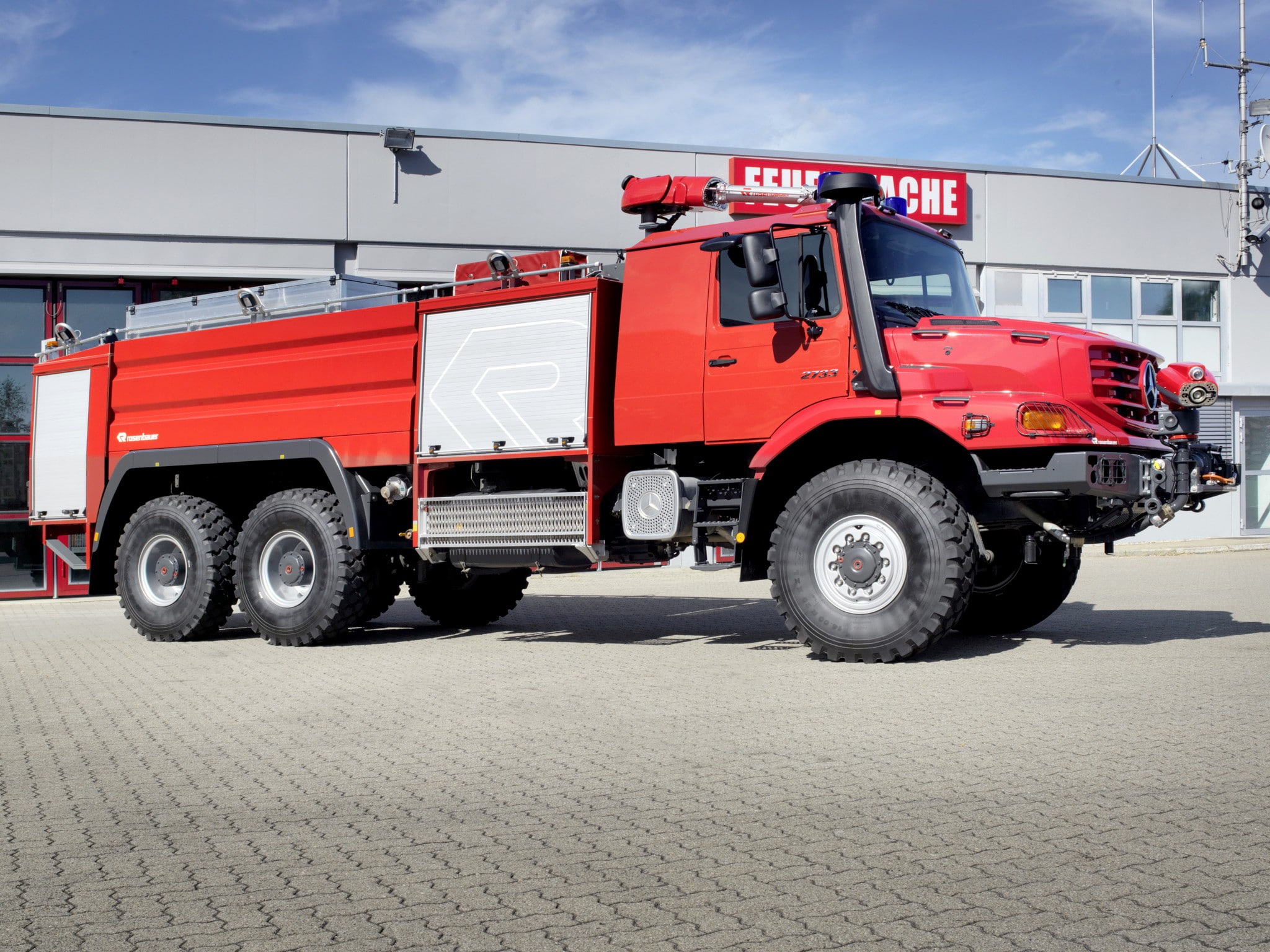 zetros, rosenbauer, 2733, firetruck, 2012, benz, 1080P, mercedes, 6x6, feuerwehr, HD Wallpaper