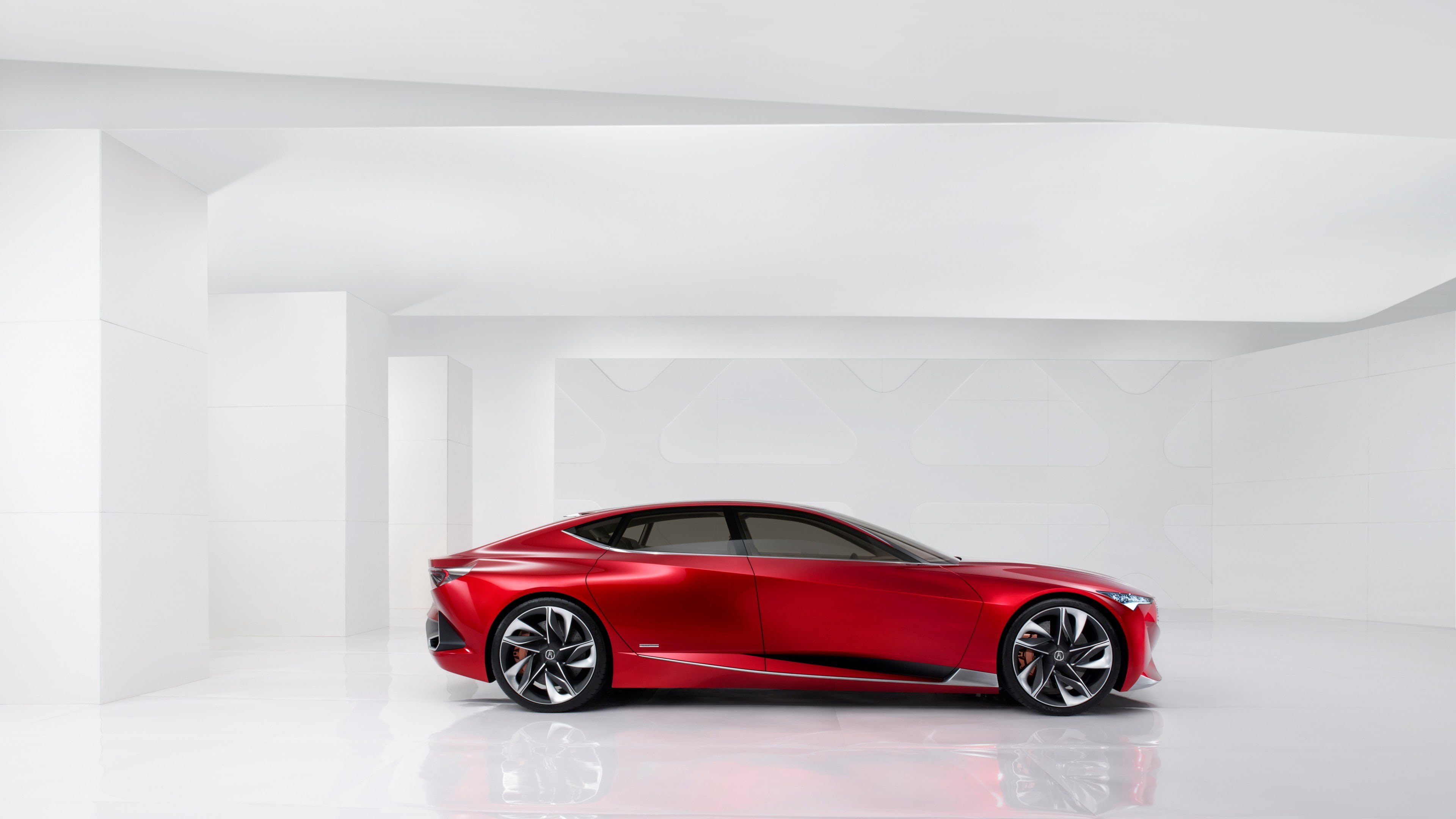 4K, Acura Precision, red, detroit auto show 2016, HD Wallpaper