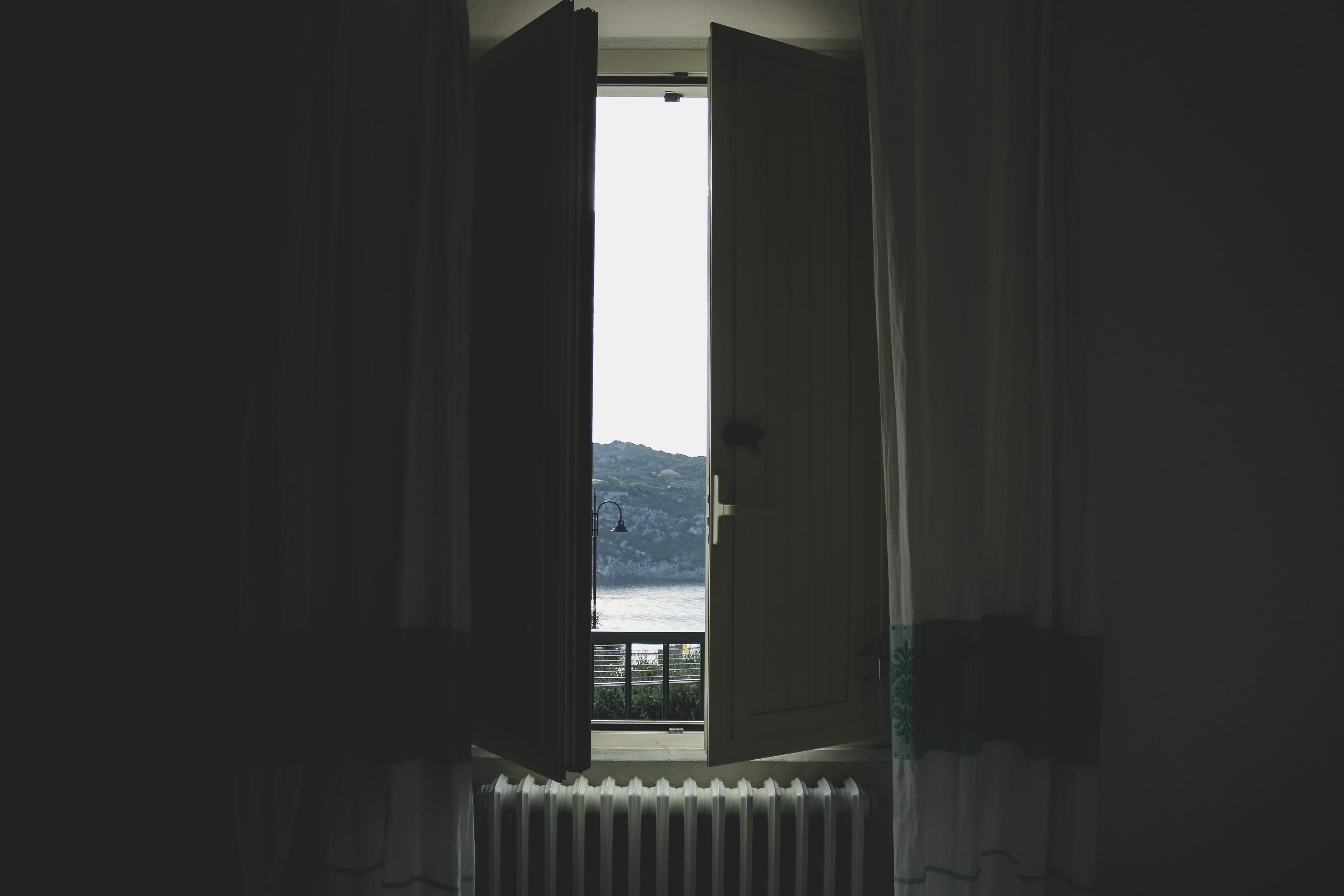 wooden, furniture, scenics - nature, curtain, no people, architecture, open, door, building, sliding door, laundry, cabinet, nature, day, sky, window shade, HD Wallpaper