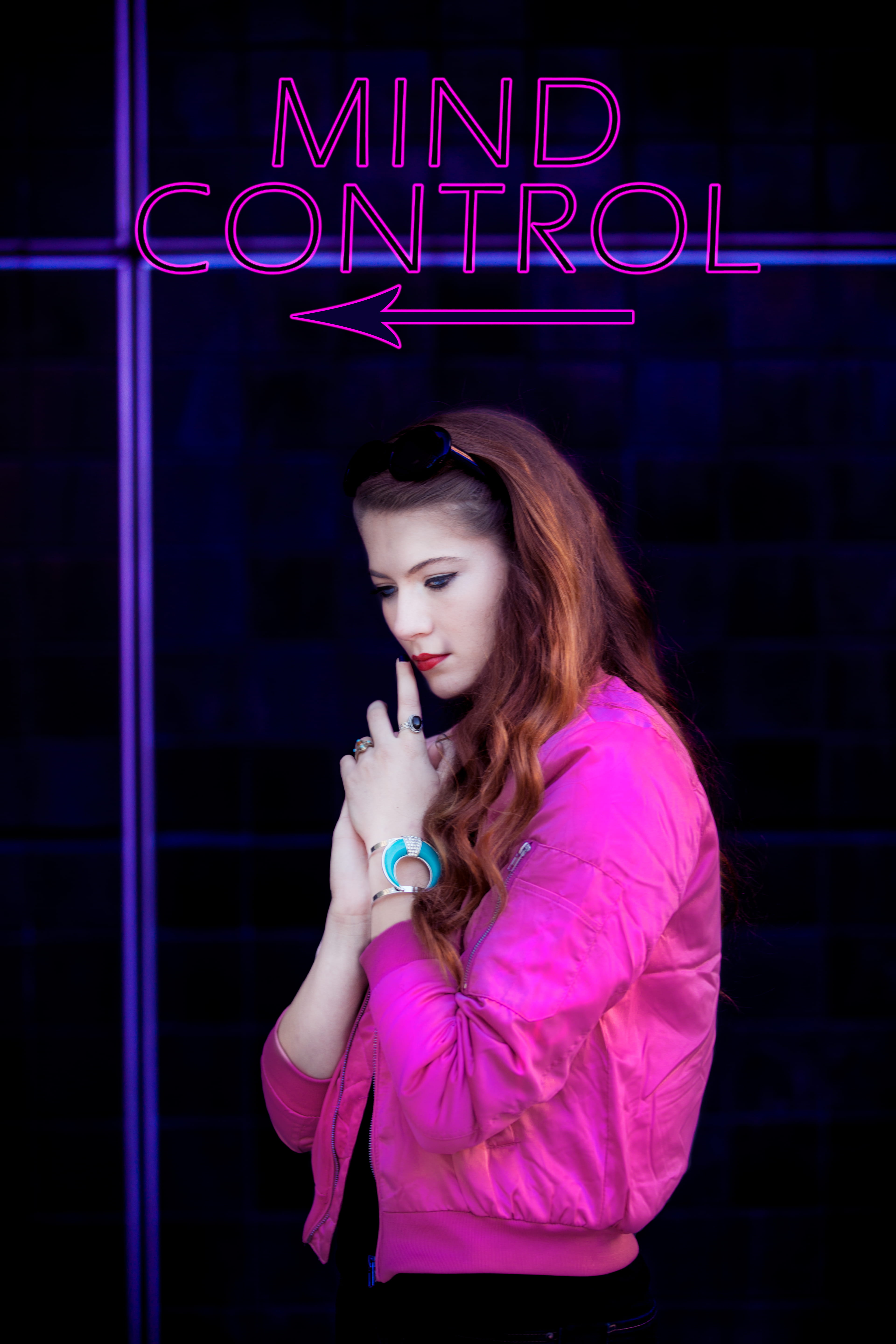 neon sign, person, young women, women, style, nightlife, model, hair, elegant, female, one person, neon lights, waist up, illuminated, beauty, text, teenager, Phone HD Wallpaper